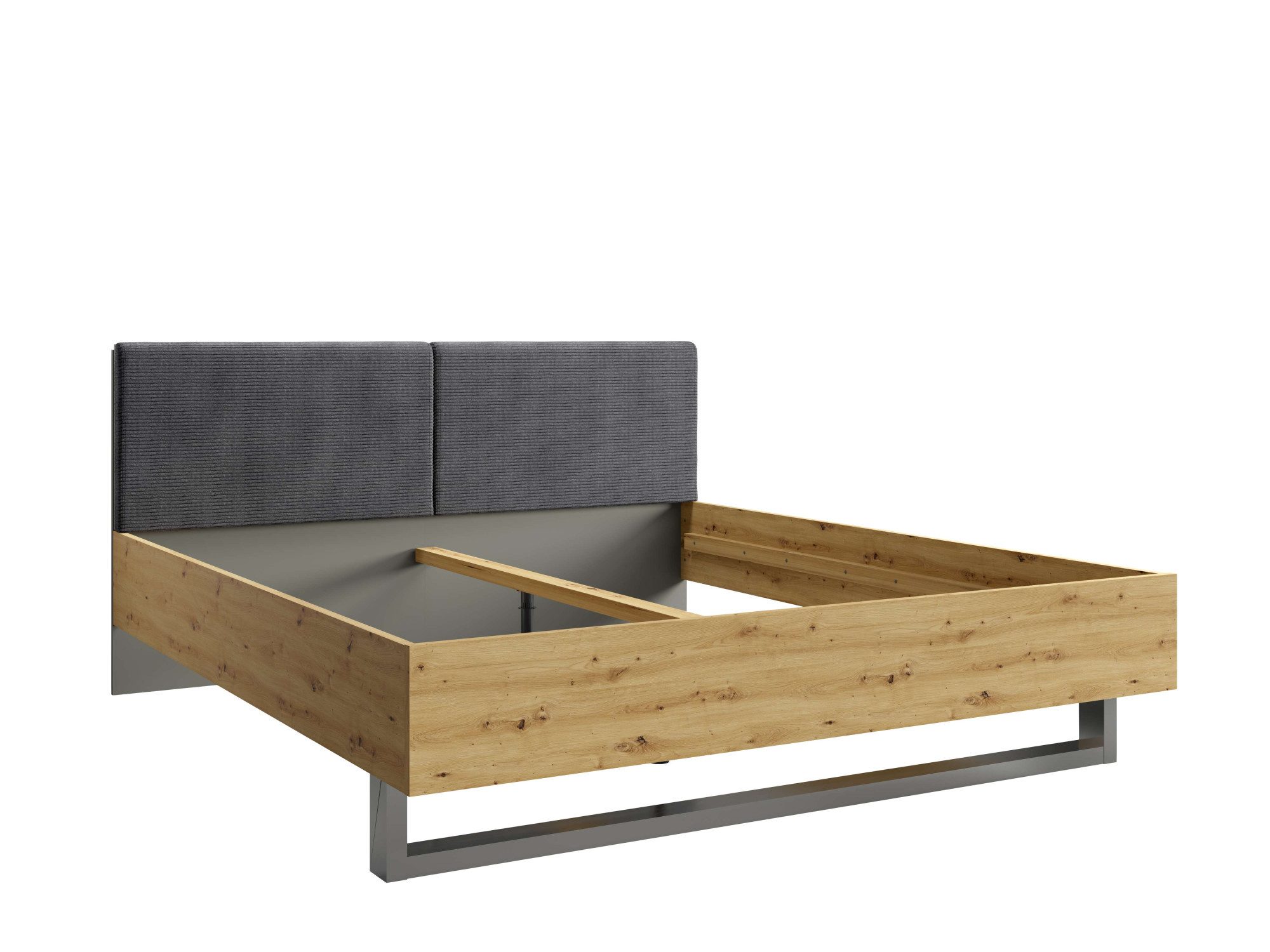 Home affaire Polsterbett Bett Loreto, Maße: B/T/H 185,5/211/98 cm, Bett 180x200 cm mit gepolstertem Kopfteil