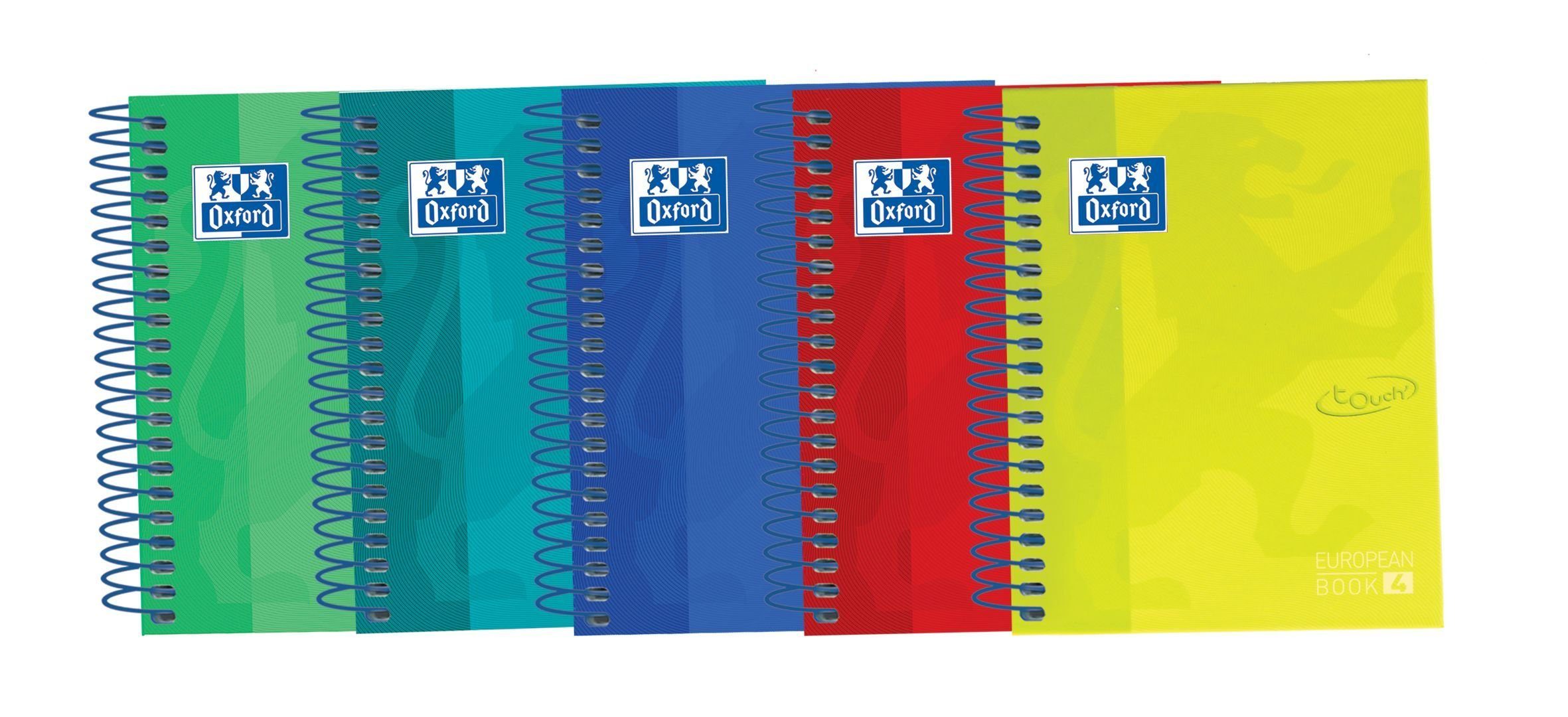 OXFORD Collegeblock 400088285 Office European Book Touch - A6+ kariert 120 Blatt sortiert