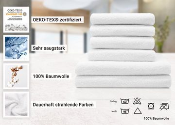 ZOLLNER Handtuch Set, Walkfrottier, (6-tlg), 100% Baumwolle, vom Hotelwäschespezialisten