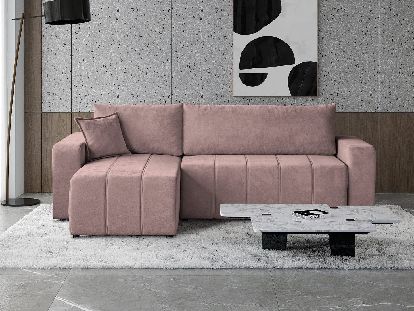 Beautysofa Ecksofa MORI, universelle Seite, mit günstig online kaufen