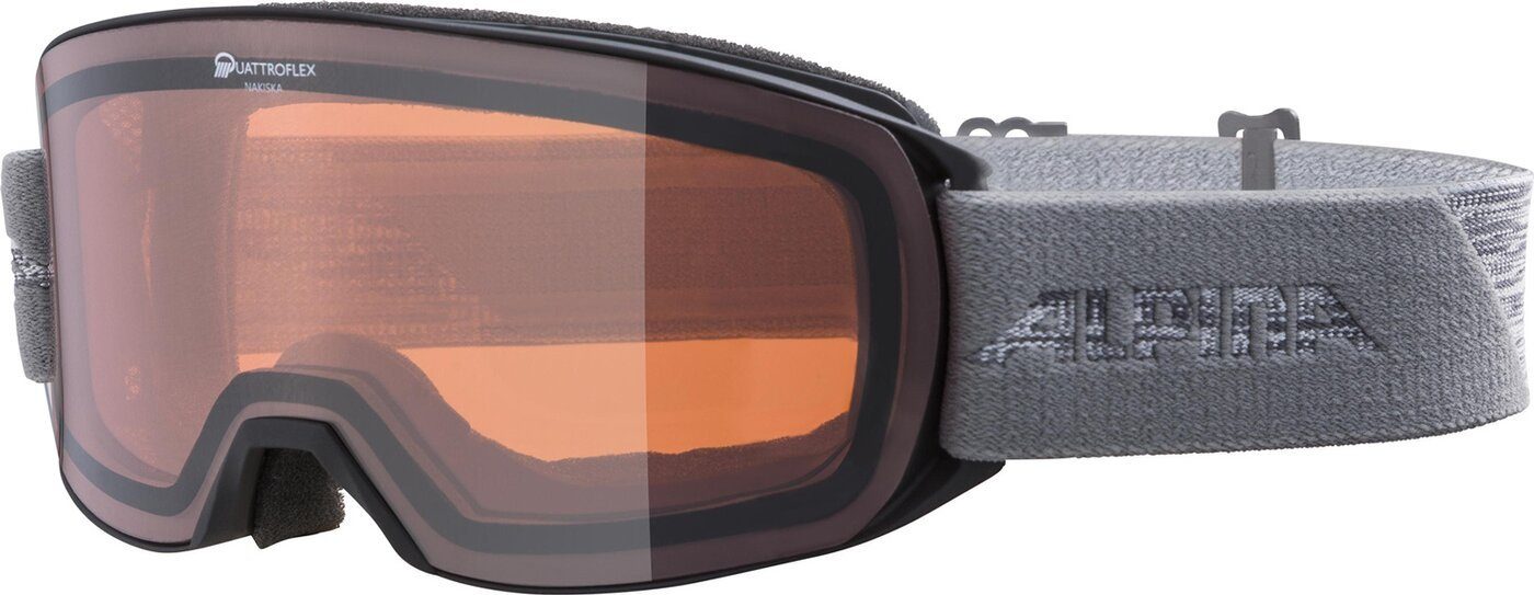 Alpina Sports Skibrille NAKISKA Q MATT, BLACK-GREY (1-St)