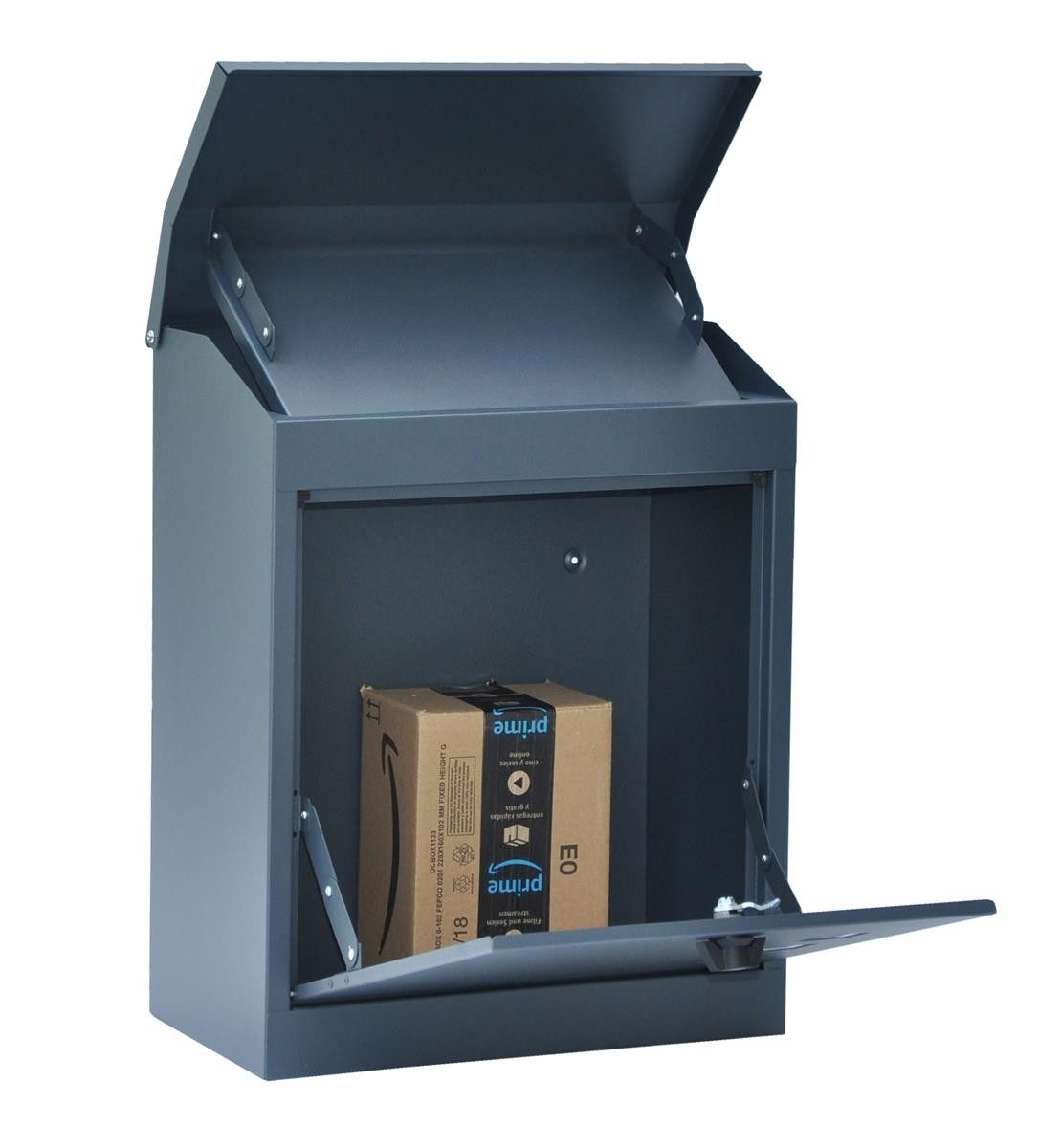 dazikemo Wandbriefkasten Briefkasten Paketbox Grau – Bild 5 von 5