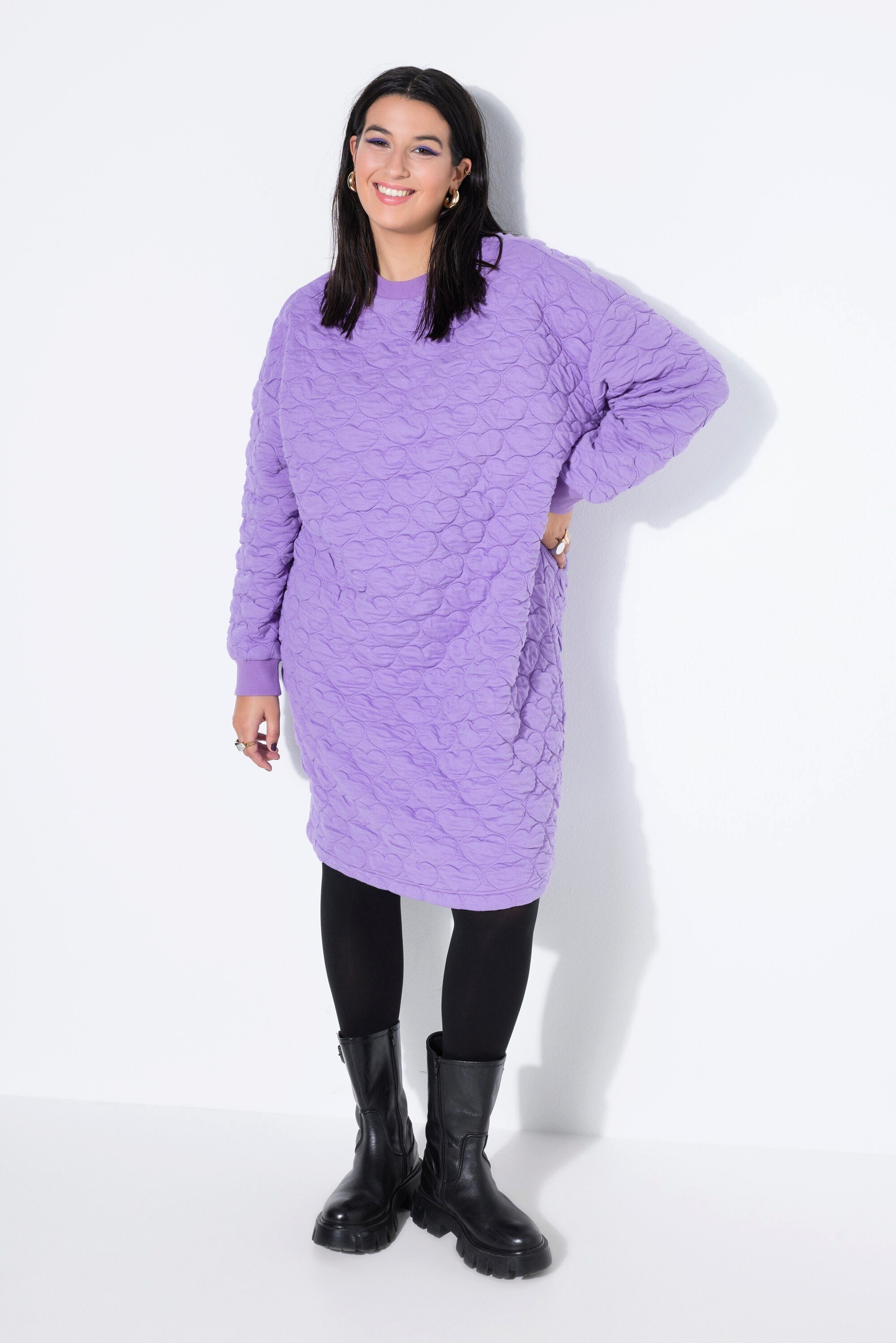 Studio Untold Minikleid Sweat-Minikleid oversized HEART-Stepp günstig online kaufen