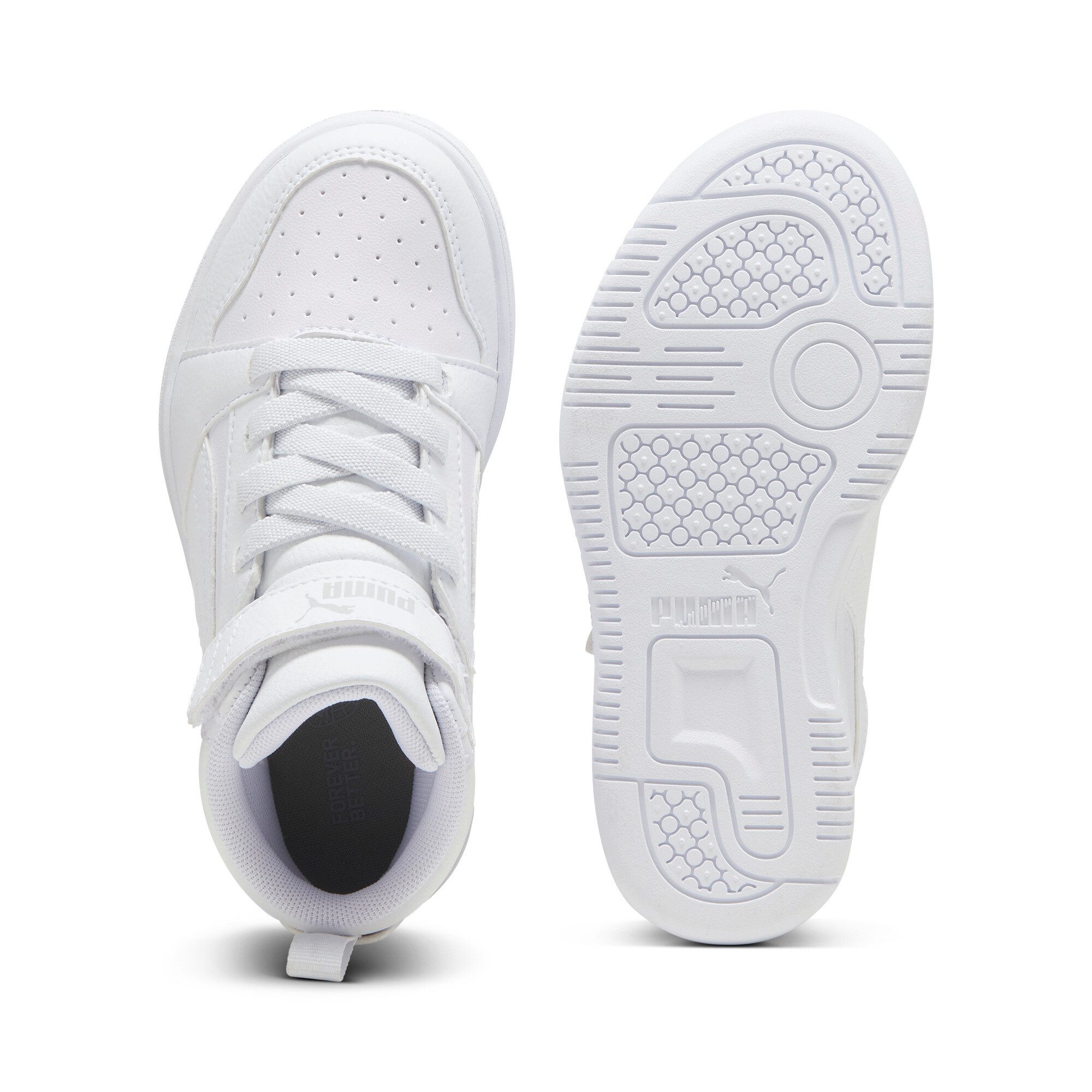 PUMA REBOUND V6 MID AC+ PS Sneaker (für Kinder) mit leicht profilierter Gummilaufsohle, mit Klettverschluss – Bild 4 von 5