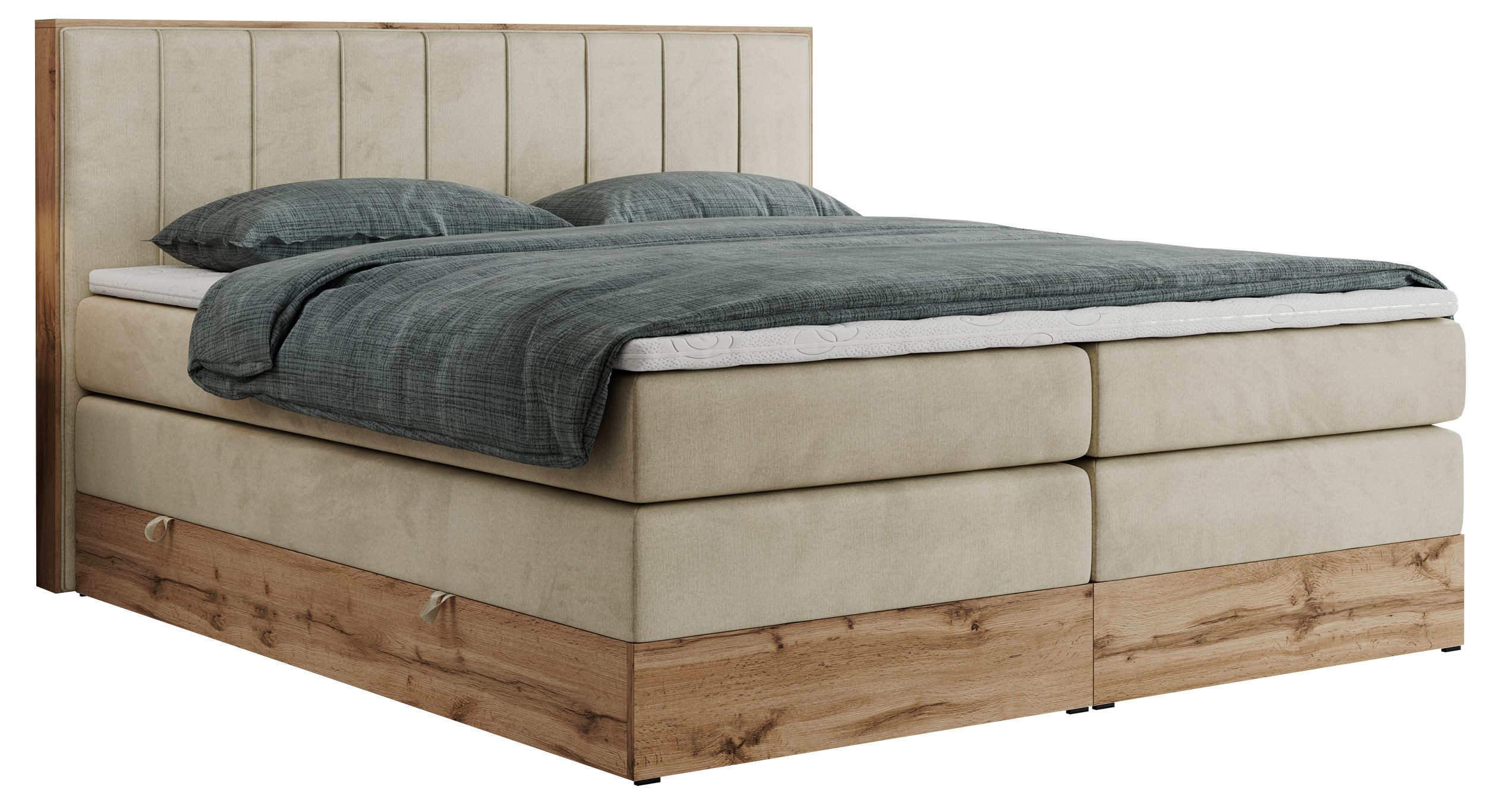 MKS MÖBEL Boxspringbett BELLISSIMO KING (Topper günstig online kaufen