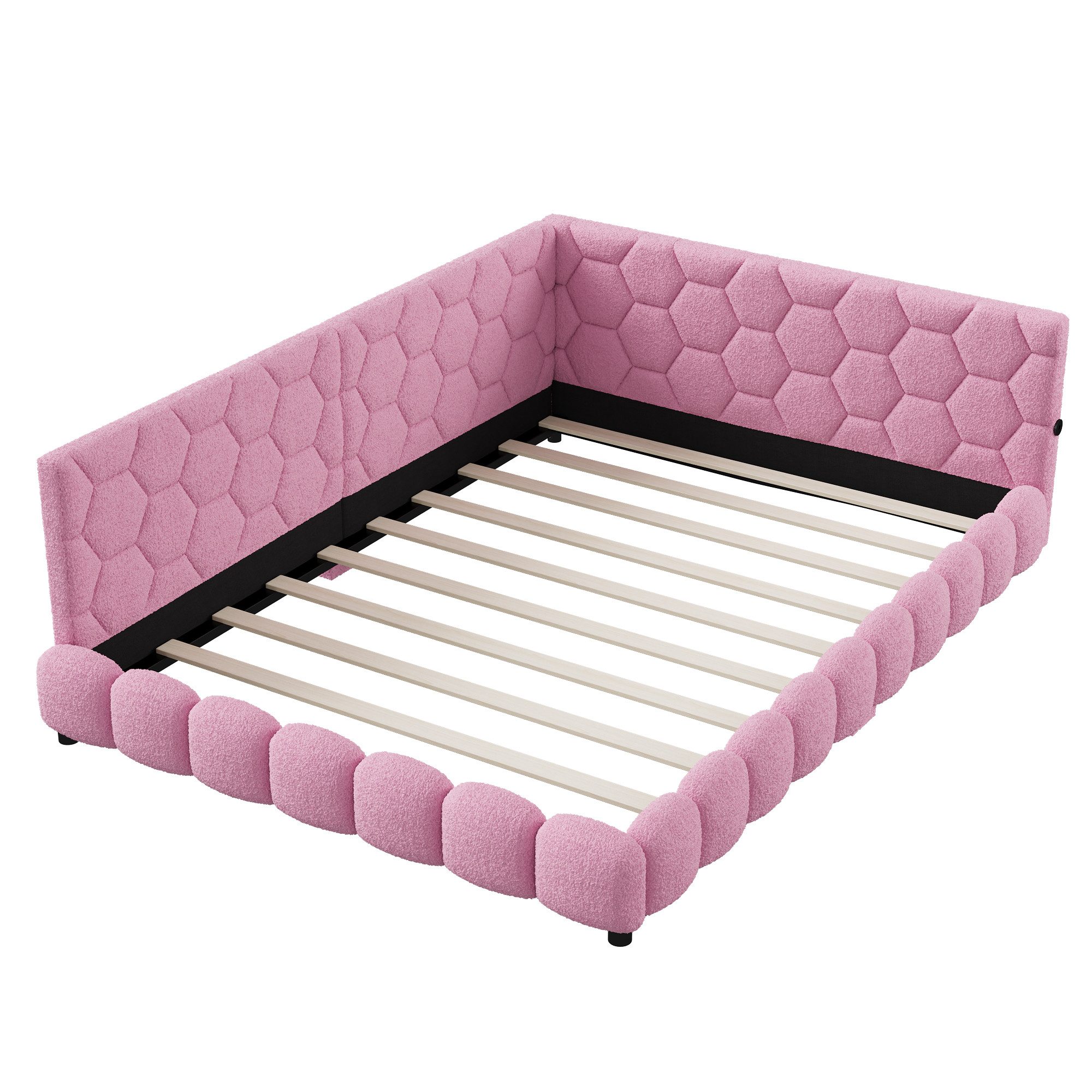 PXloue Polsterbett Daybett Tagesbett, Schlafsofa,Mit LED-Beleuchtung günstig online kaufen