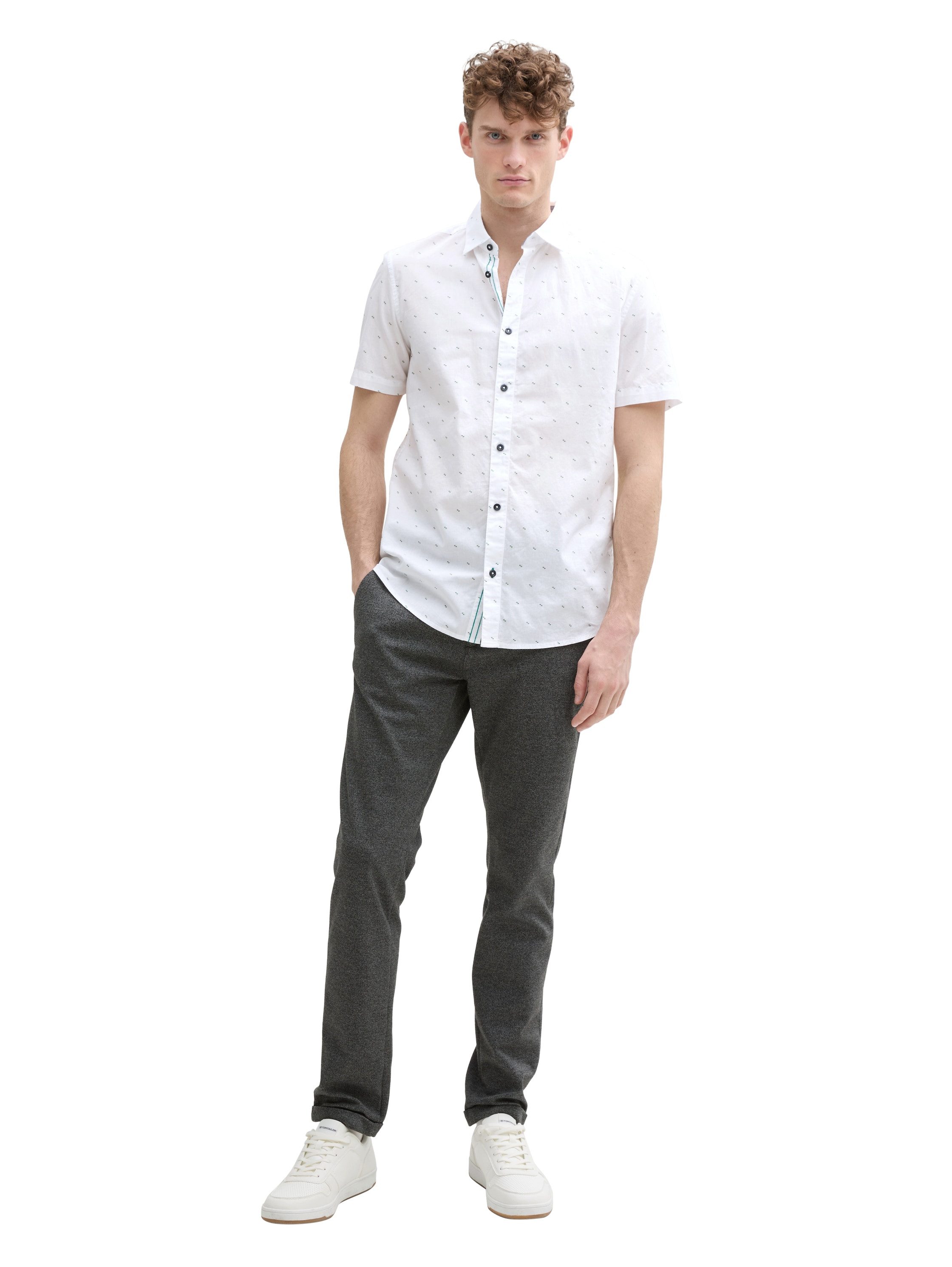 TOM TAILOR Kurzarmhemd Fitted Kurzarmhemd mit günstig online kaufen