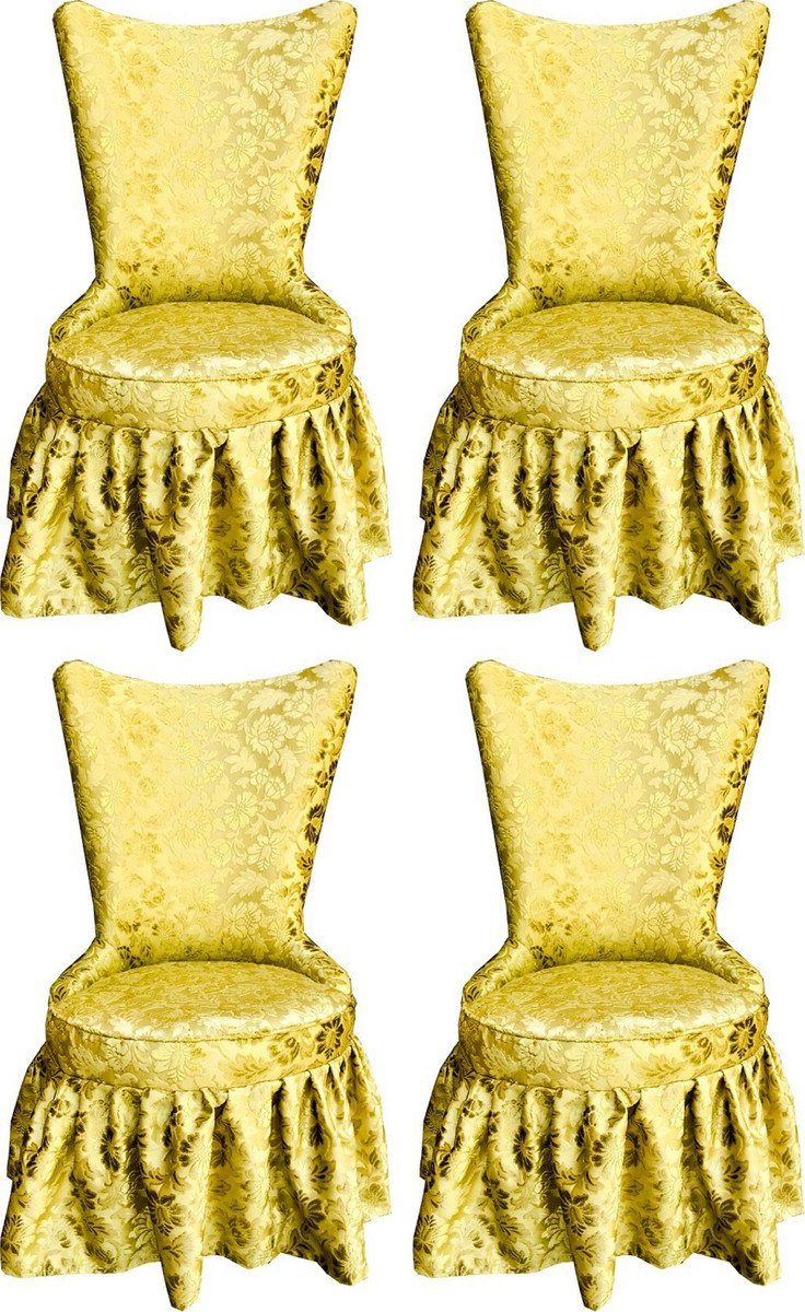 - Pompööse Stühle / designed Möbel Luxus Esszimmerstühle Pompöös - Muster Barock Gold by Casa Glööckler Schloss Esszimmerstühle Harald - Barock Padrino Gold 4 by Barock Bouquet Esszimmerstuhl