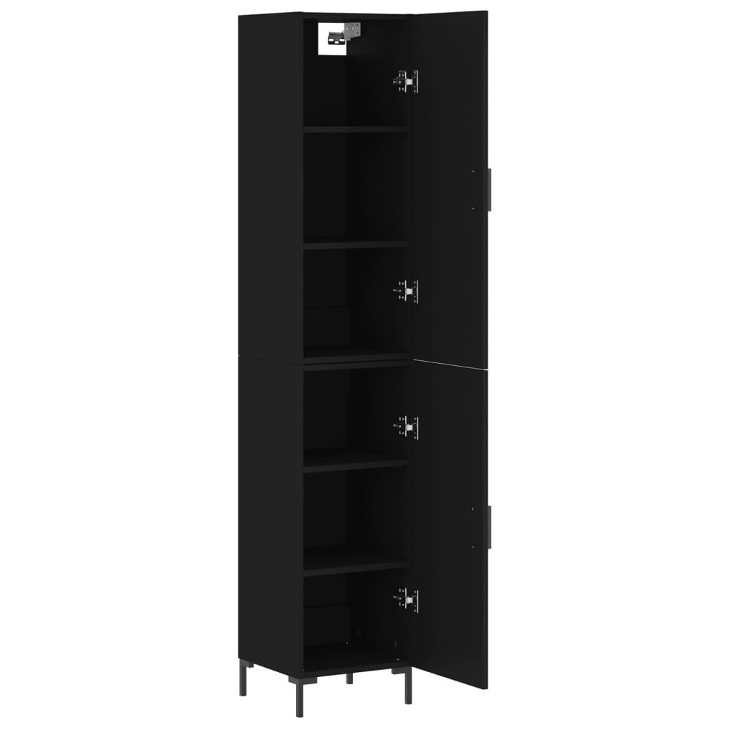 Kleiderschrank 34,5x34x180 Highboard Holzwerksto Schwarz cm Hochschrank vidaXL Regal Schrank