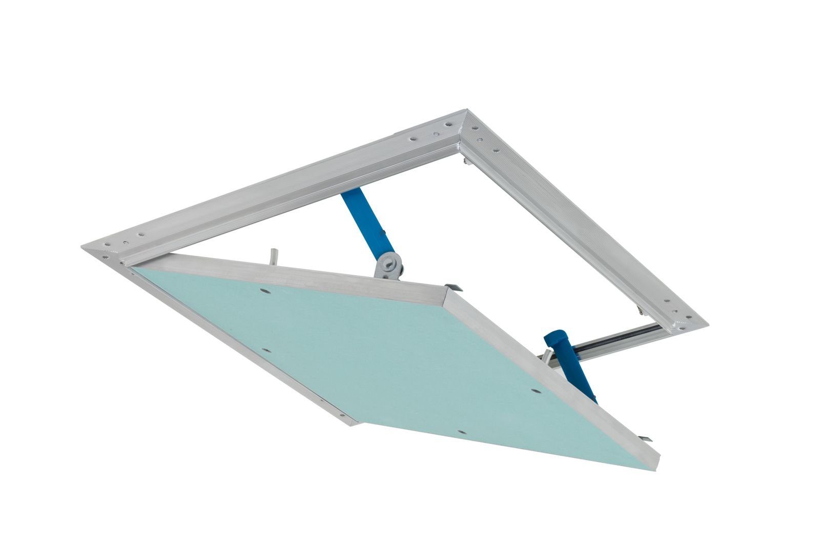 Marley Deutschland GmbH Wandfliese Revisionsklappe Aqua mit Gipskartoneinlage 400x400mm, Aluminium 0x0, Klappendeckel aushängbar, mit verdecktem Schnappverschluss
