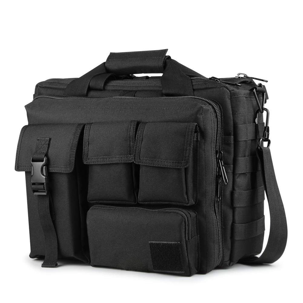 GelldG Freizeittasche Multifunktion Herren Taktische Schulter Laptop Messenger Bag schwarz