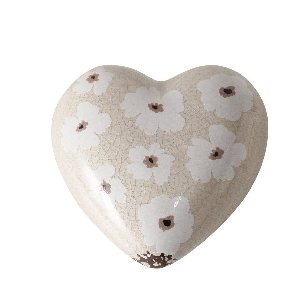 Dekoobjekt Boltze, Dekoaufsteller Canea Steingut Herz 9 cm 2053876