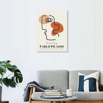 Posterlounge Acrylglasbild, Pablo Picasso One Line Drawing I, Wohnzimmer Minimalistisch Grafikdesign