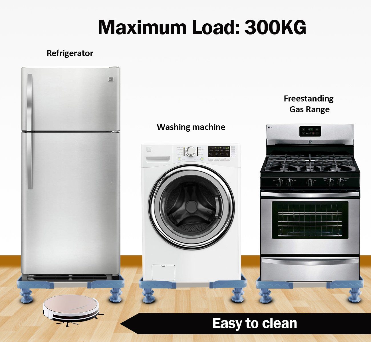 und & Kühlschrank Kühlschrank für (Set, Sockel Untergestell Waschmaschinenunterschrank Waschmaschine Verstellbare Waschmaschine Homewit Sockel für für Podeste Rahmen Trockner, 1-St., Waschmaschinen)