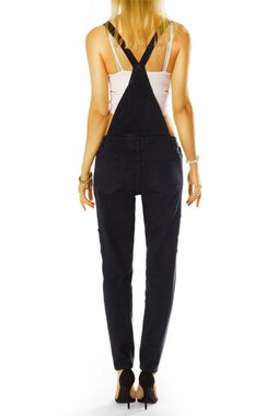 be styled Jeanslatzhose Damen Jeans Slim Fit bequeme Jeanslatzhose - j1g mit Stretch-Anteil, 5-Pocket-Style