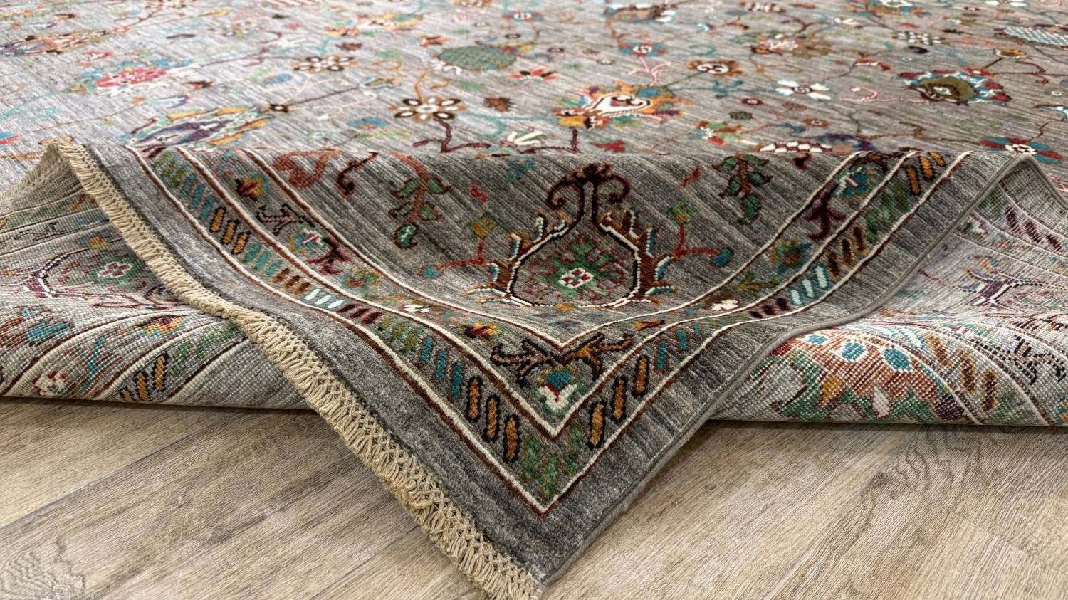 Rug Studios Teppich ZIEGLER MIRAGE-ORIGINAL HANDGEKNÜPFT, Rechteckig, Höhe: 8 mm, Handgefertigt, 296 x 390 cm, Grau