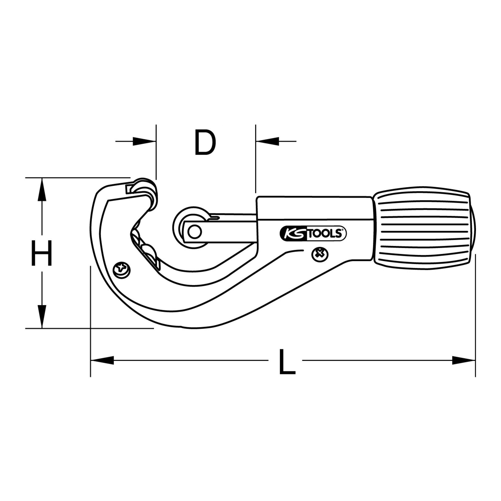KS Tools Rohrschneider KS Tools EDELSTAHL Teleskop-Rohrabschneider, 3-42mm