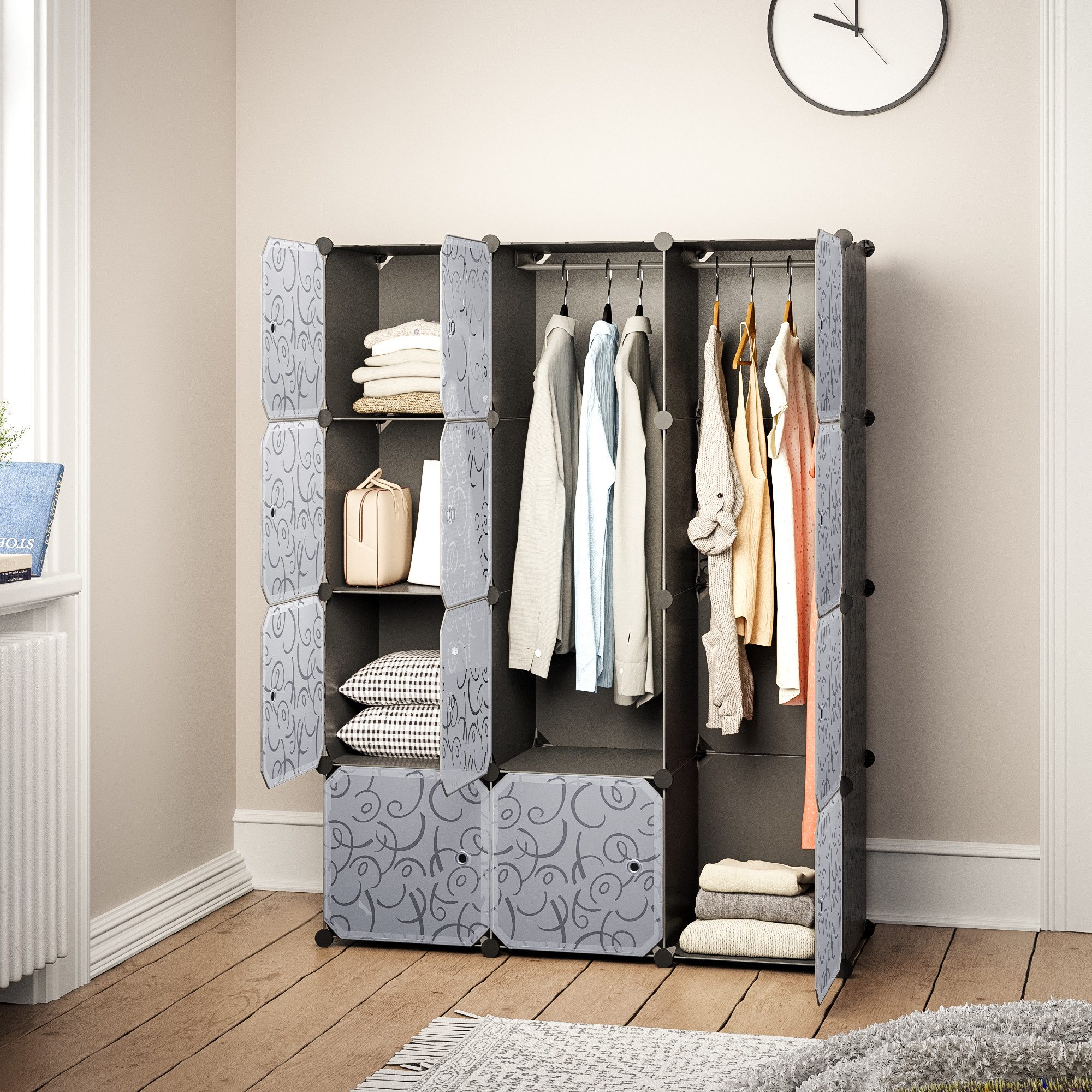 Mondeer Kleiderschrank Steckregal Staub- und Wasserabweisend, mit Tür, mit günstig online kaufen