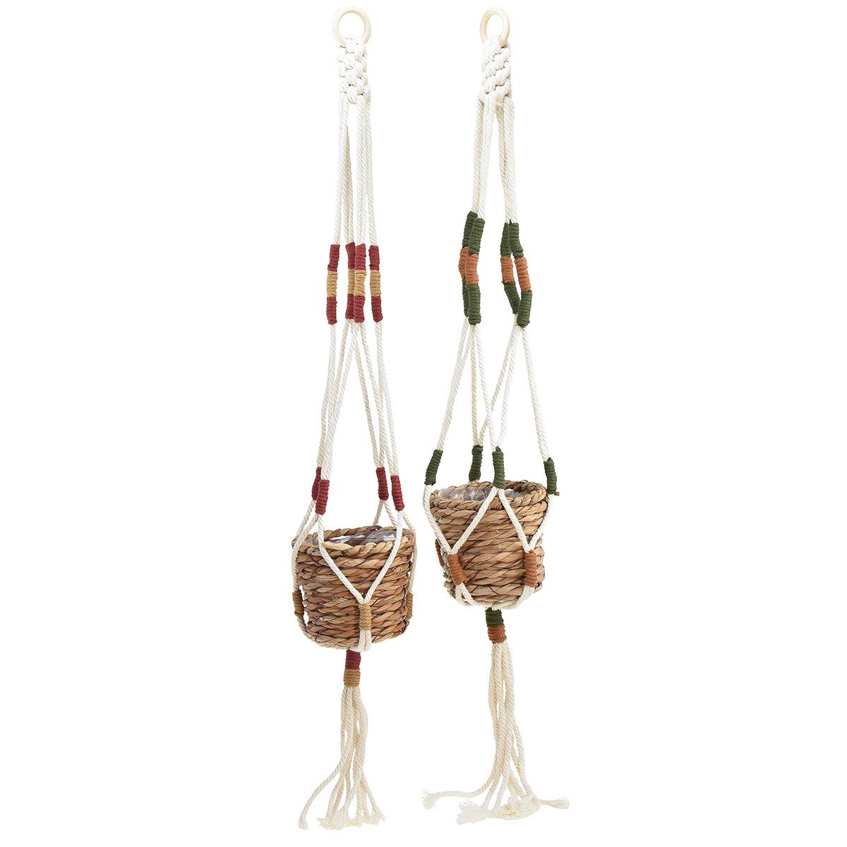 Kaemingk Blumenampel Makramee Blumenampel Set 2St