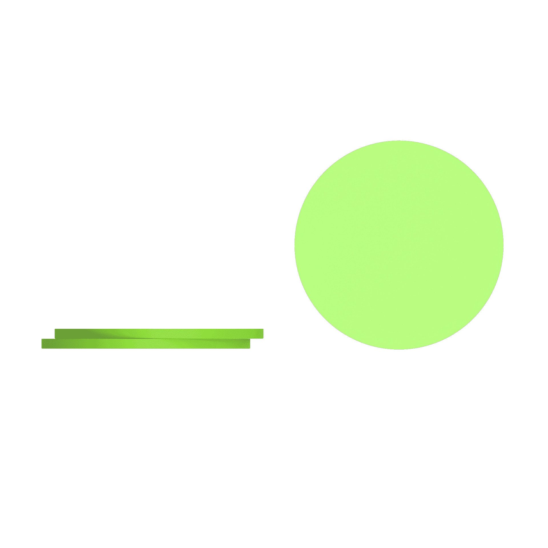 Kochblume Glasuntersetzer Kochblume Silikon-Untersetzer 3-tlg. in limette