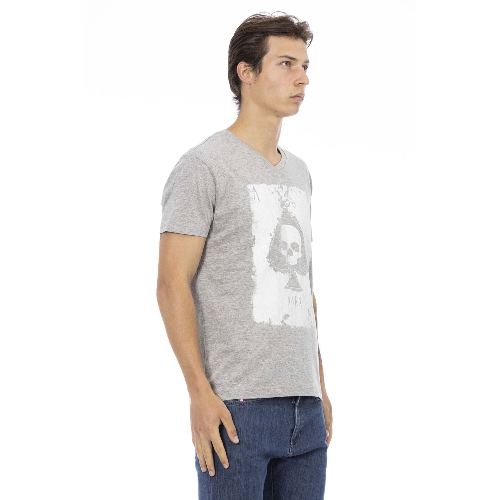 Logo-Muster das zeichnet Grau aber Note T-Shirts, sich Es Trussardi das T-Shirt stilvolle verleiht eine Trussardi durch aus, Action subtile,