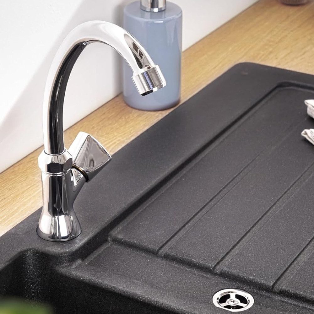 aquaSu Waschtischarmatur Standventil Standard mit Drehgriff, Kaltwasserarmatur