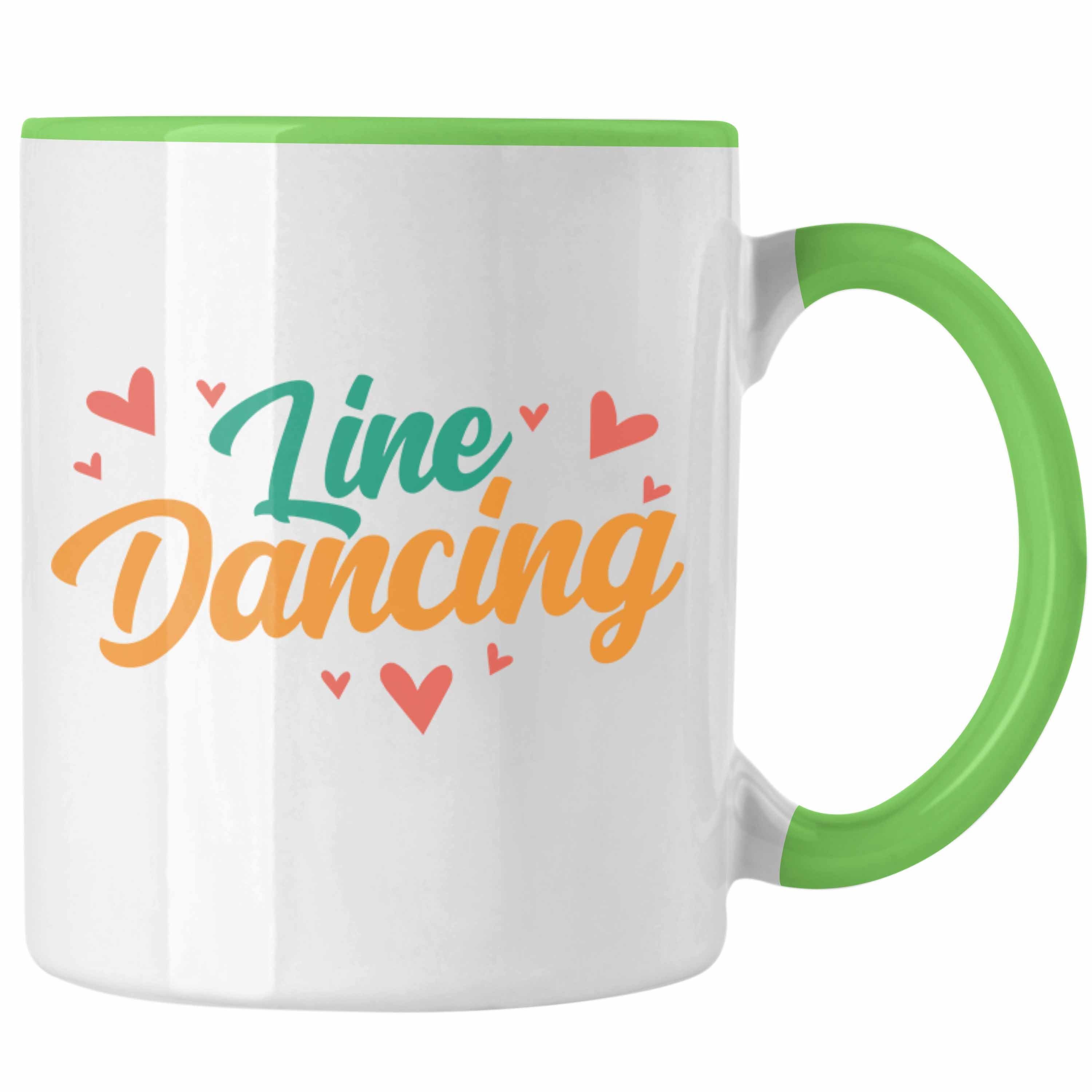 Trendation Tasse Lustige Line Dance Tasse - Tolles Geschenk für Line Dance Enthusiasten Grün