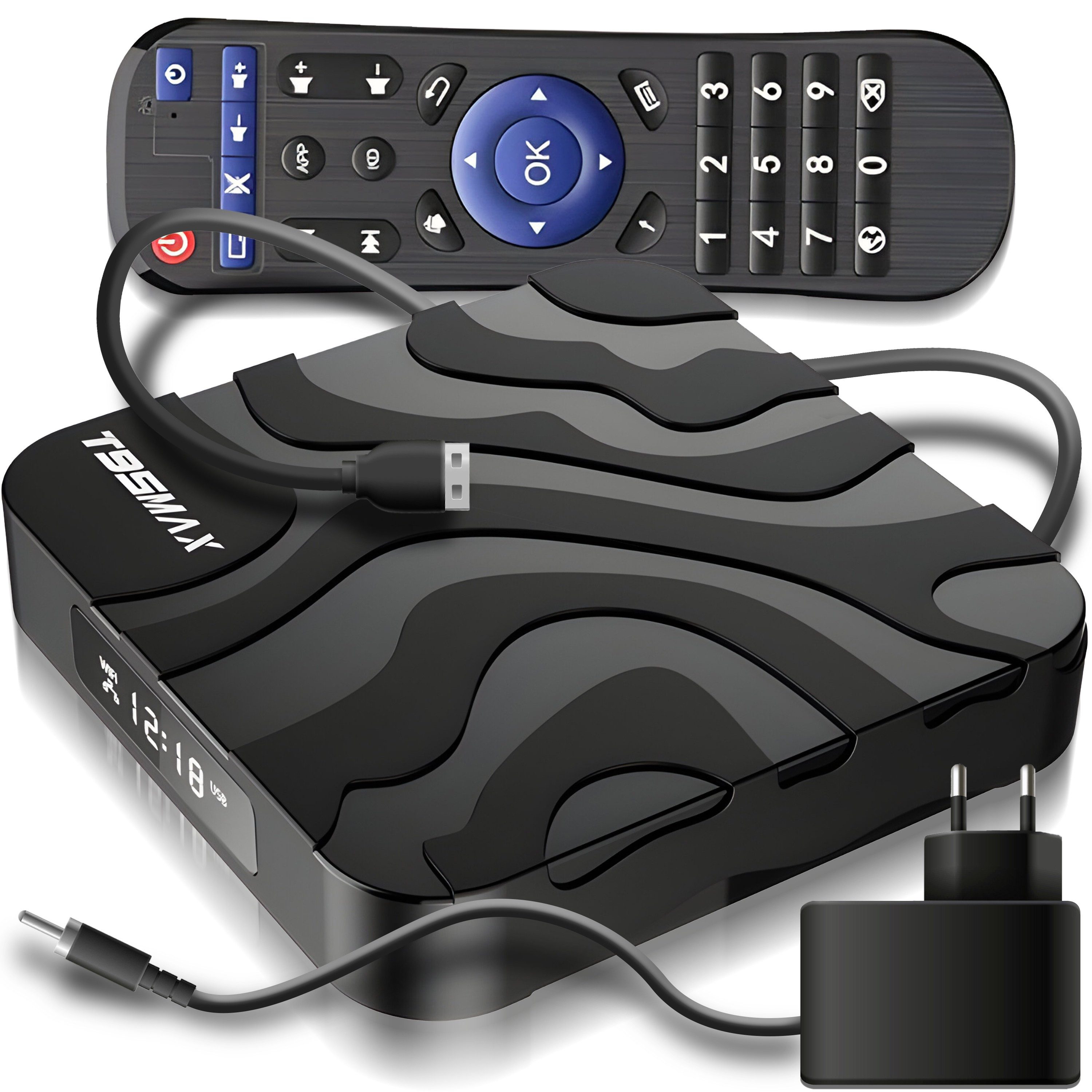 Retoo Streaming-Box TV Box MediaPlayer 4/32 GB Fernbedienung HD Streaming USB 3.0 Smart, (Smart-TV-Box, Netzteil, HDMI Kabel, Fernbedienung, Anleitung Deutsch), Hohe Bildqualität, Einfach zu bedienen, Viele Möglichkeiten