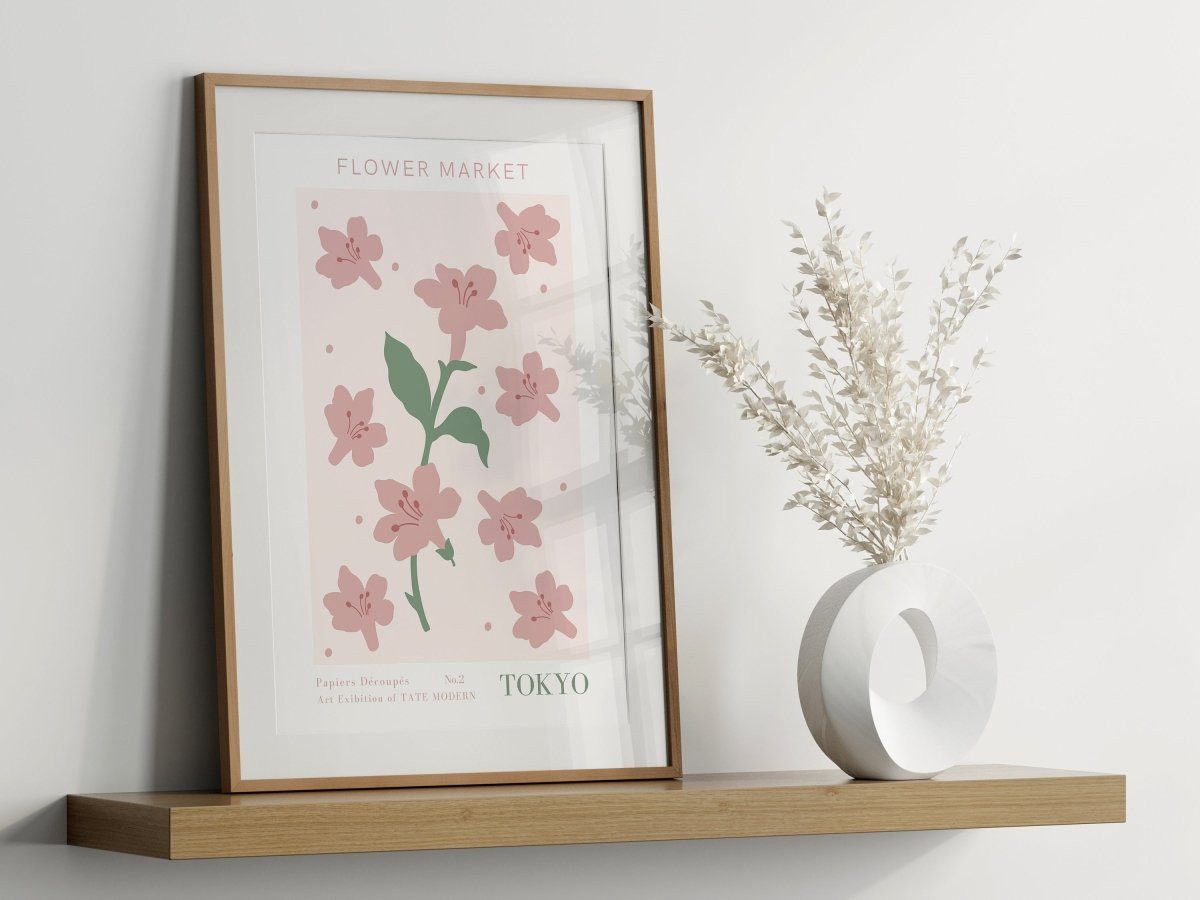 JUSTGOODMOOD Poster Blumen Markt 9 Bilder Botanische Wand Kunst Wandbilder Wohnzimmer Schl, Paris (1 St)