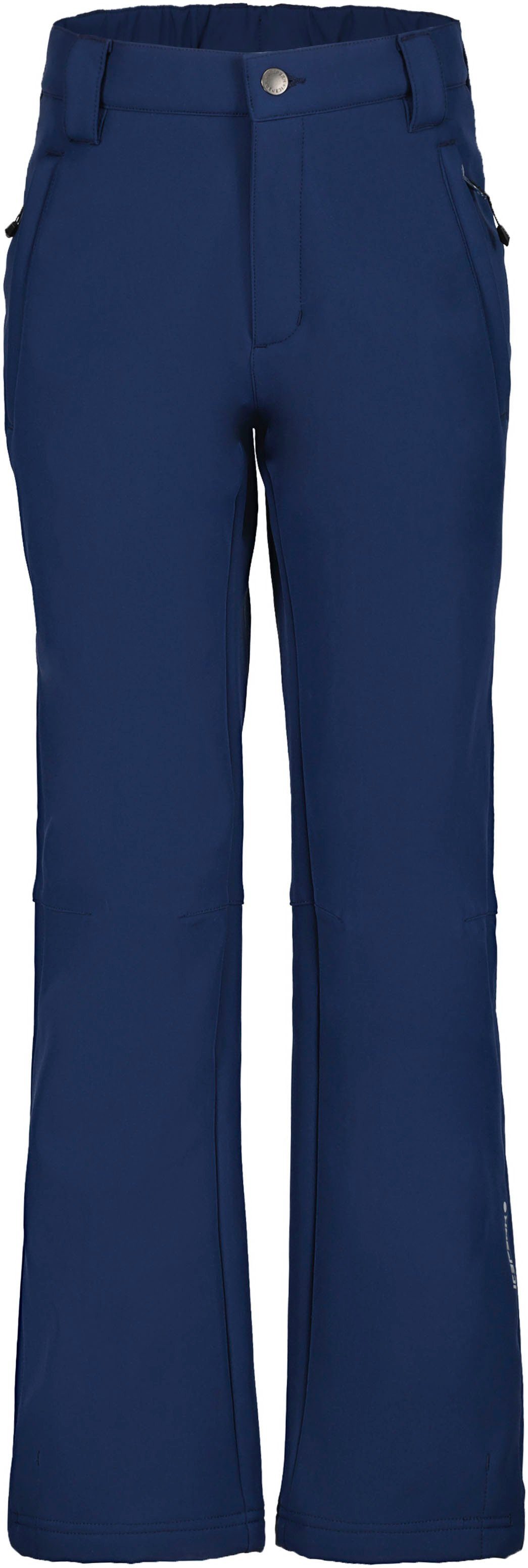 KABWE Softshellhose mit Reißverschlusstaschen für Kinder Icepeak - BLUE JR DARK