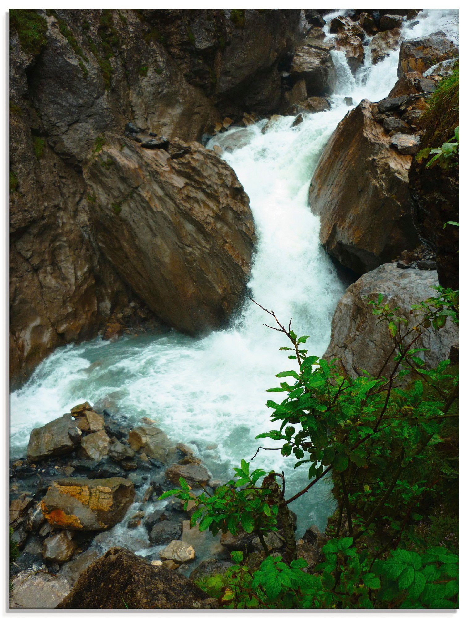 Wasserfall bei verschiedenen Gewässer Glasbild Artland Größen in Kandersteg, St), (1