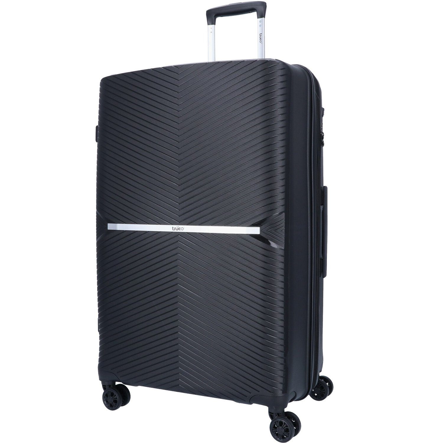 TheTrueC Koffer TheTrueC 4-Rad Trolley 75cm Venedig schwarz, 4 Rollen Rollen