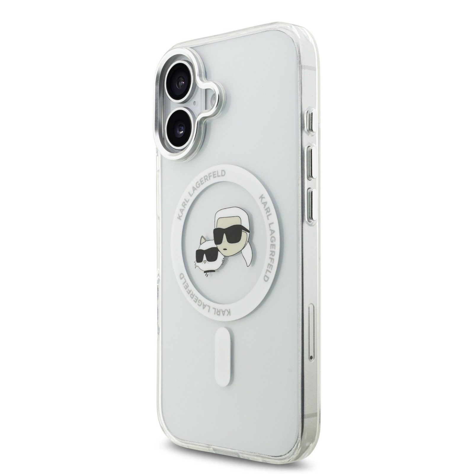 KARL LAGERFELD Handyhülle Case MagSafe iPhone 17 Kunststoff Karl Katze transparent 6,3 Zoll, Kantenschutz