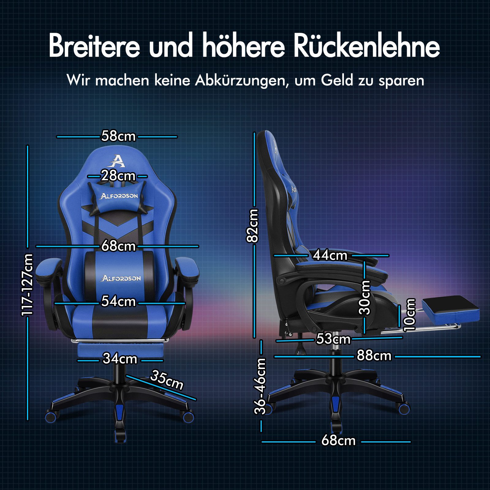 ALFORDSON Gaming-Stuhl Ergonomisch, Gamer Stühle mit günstig online kaufen