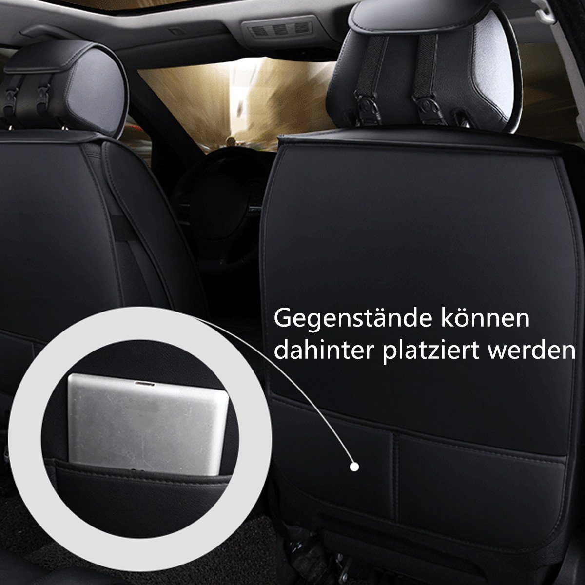 AUDEW Car Seat Cover, Pair of Car Seat Cushions, Front Seat Pads, Faux Leather, Waterproof