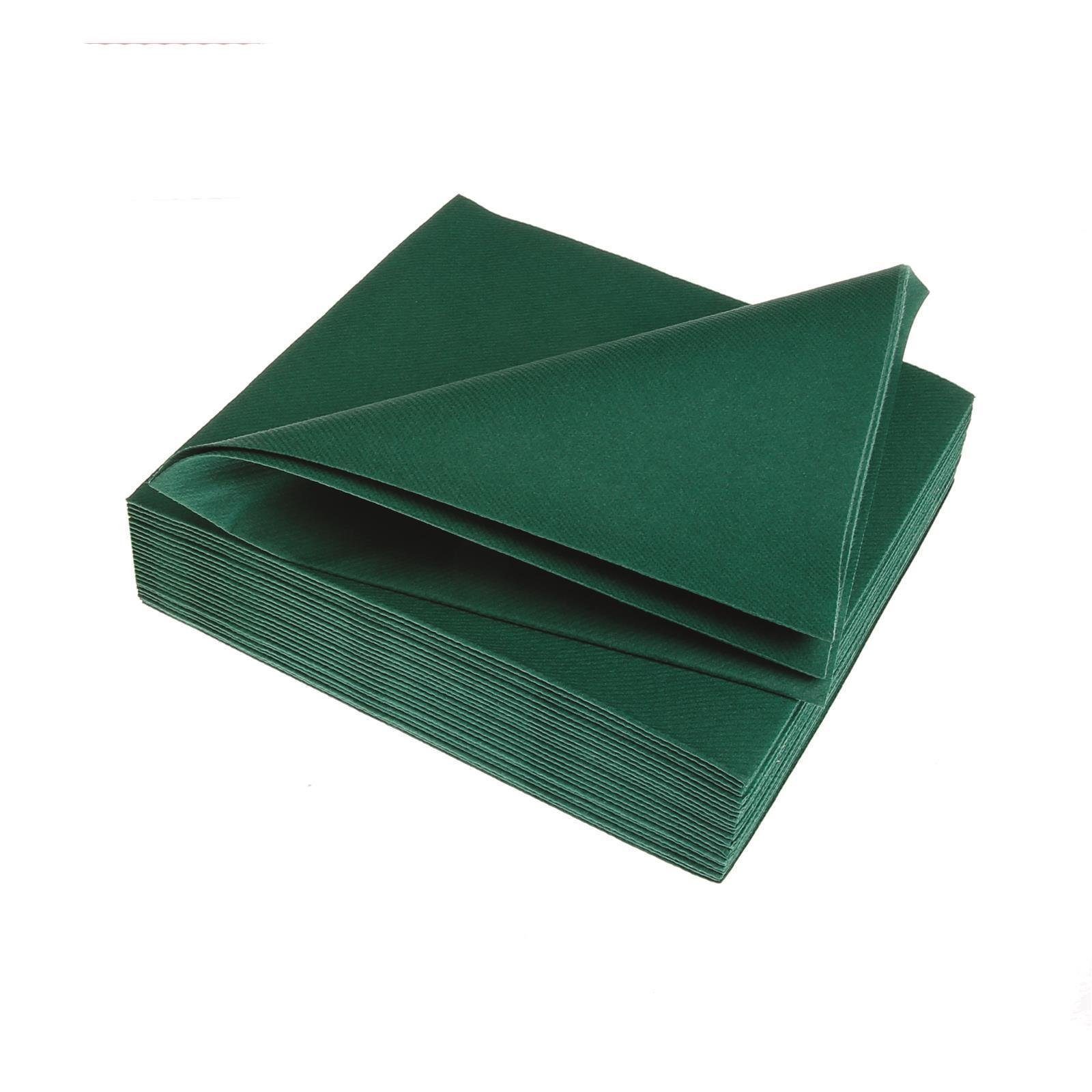AVA Papierwaren N.V Papierserviette 25 Airlaid Servietten Gala 40 x 40 cm  dunkel grün, (25 St), 40 cm x 40 cm, 1/4-Falzung