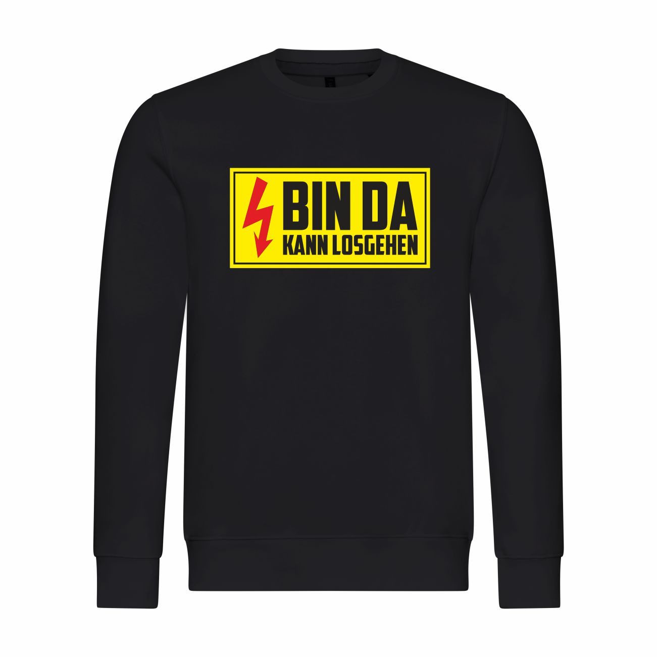 deinshirt Rundhalspullover Herren Pullover Bin da kann losgehen Mit Print Motiv, Grafik
