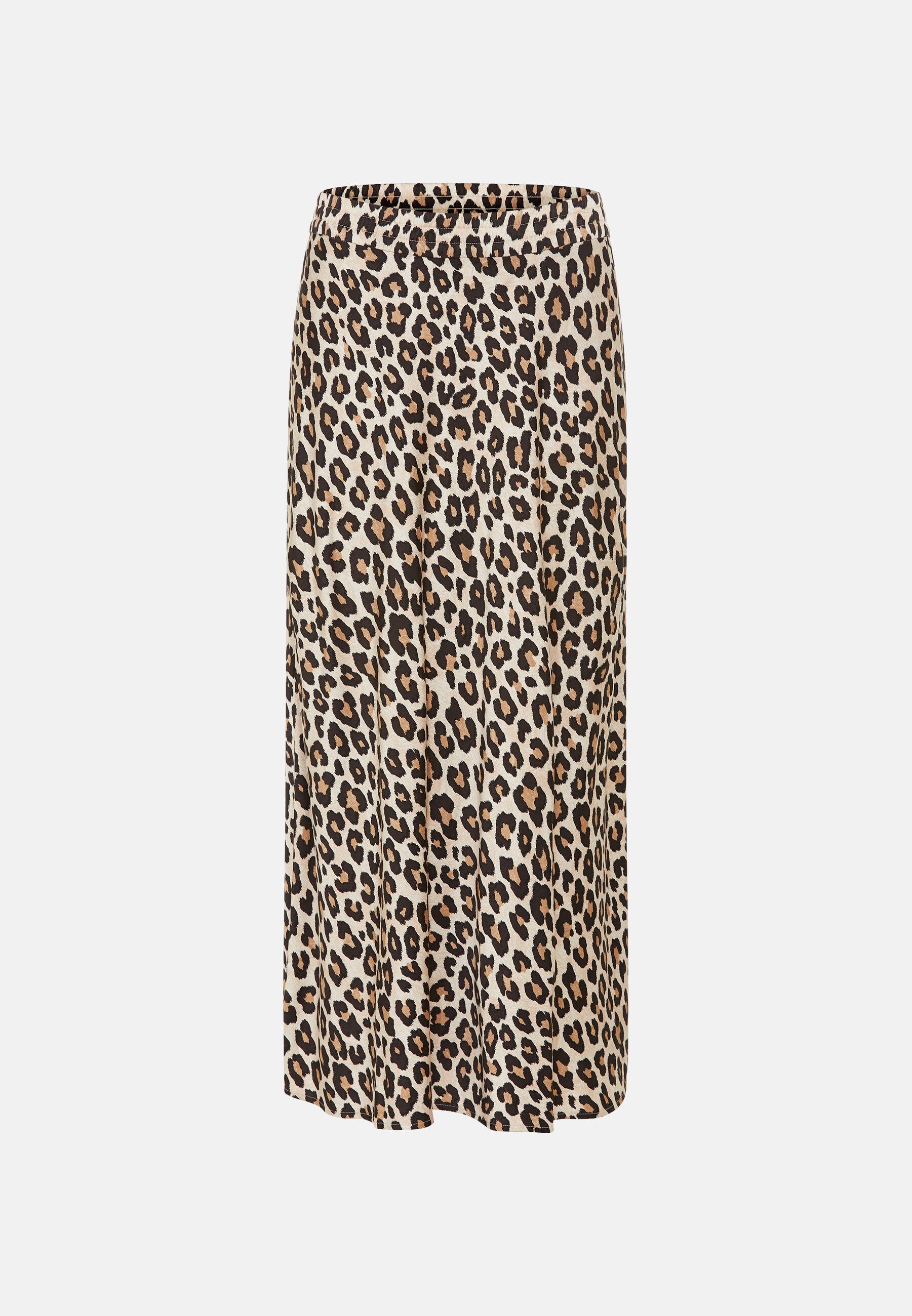 Olsen A-Linien-Rock mit Allover-Leo-Muster