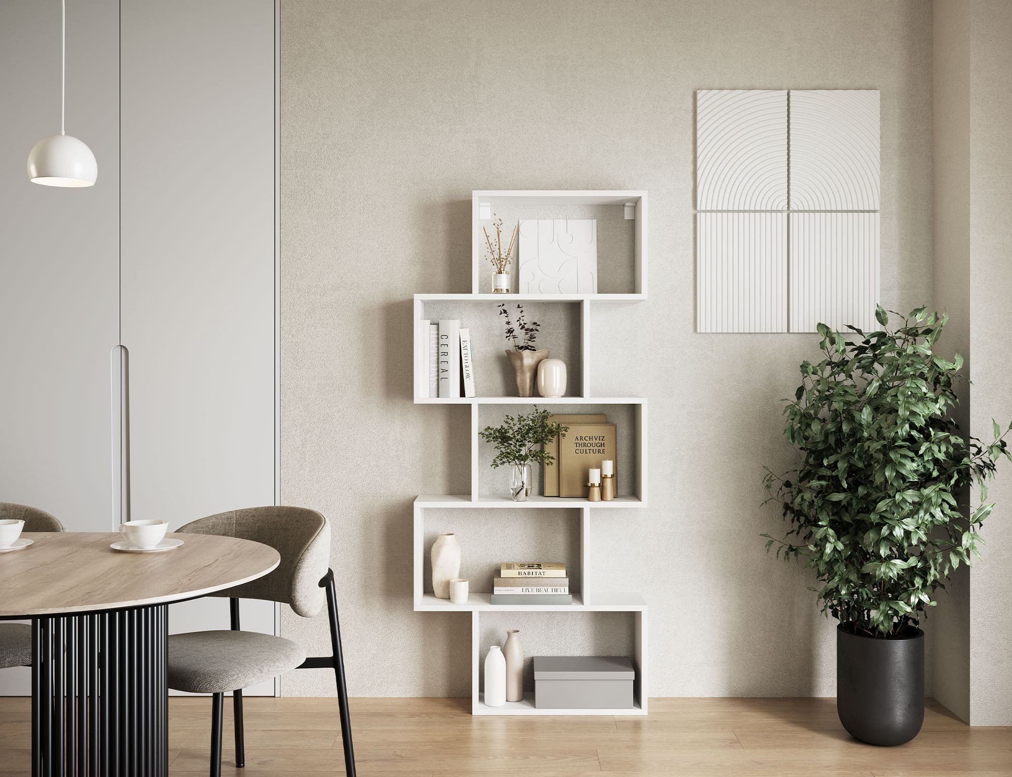 MOEBLO Bücherregal Regal SHERP, Modernes, schlankes Regal für stilvolle und funktionale Aufbewahrung, Bücherregal Bücherregal für das Büro Bücherregal für Dokumente Wohnbereich Wohnzimmer, (BxHxT):80x180x20 cm