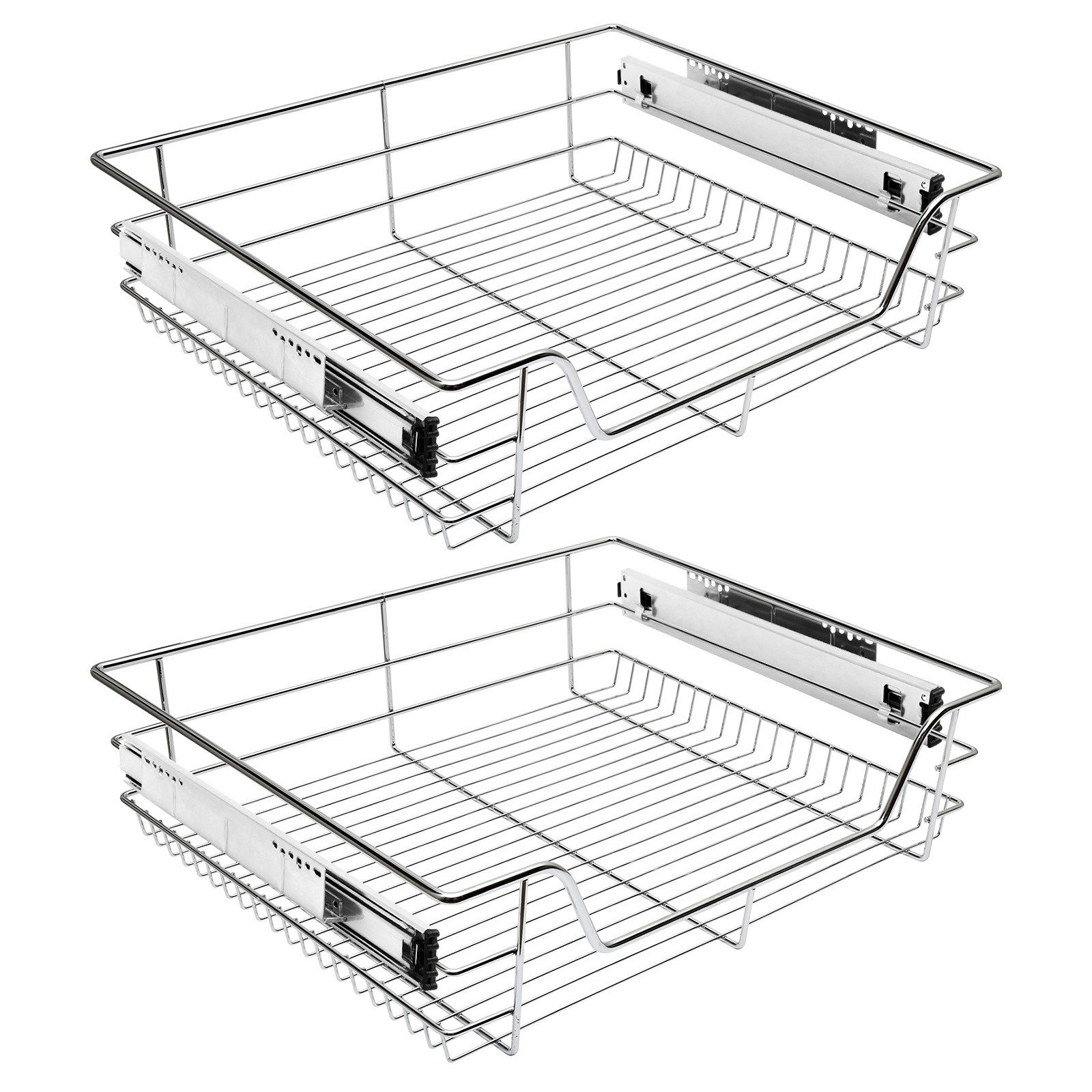 Clanmacy Schublade 2/4/6x 30-60cm Küchenschublade Schrankauszug Teleskopschublade