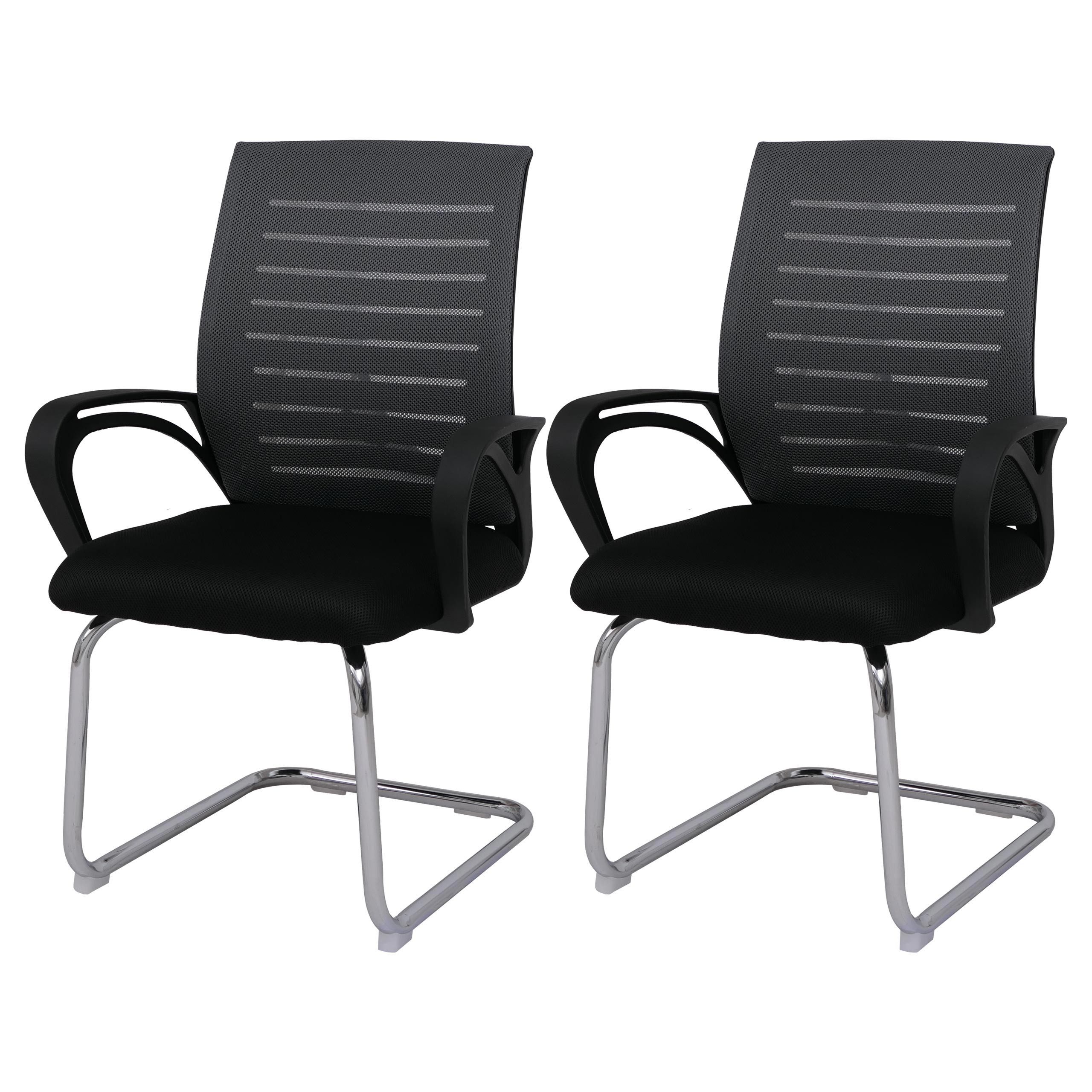 MCW Besucherstuhl MCW-K51 (Set), Inklusive Fußbodenschoner, Abgerundete Ecken und Kanten