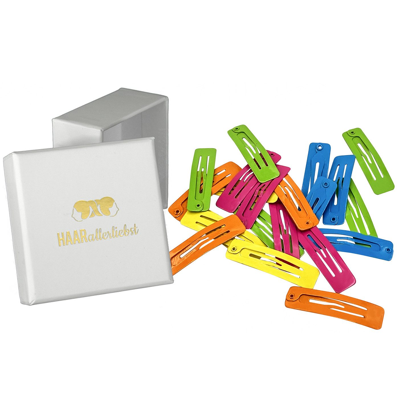 HAARallerliebst Haarspange rechteckig, Spar-Set, 20-tlg., Farbe Bunt, 4cm Длина