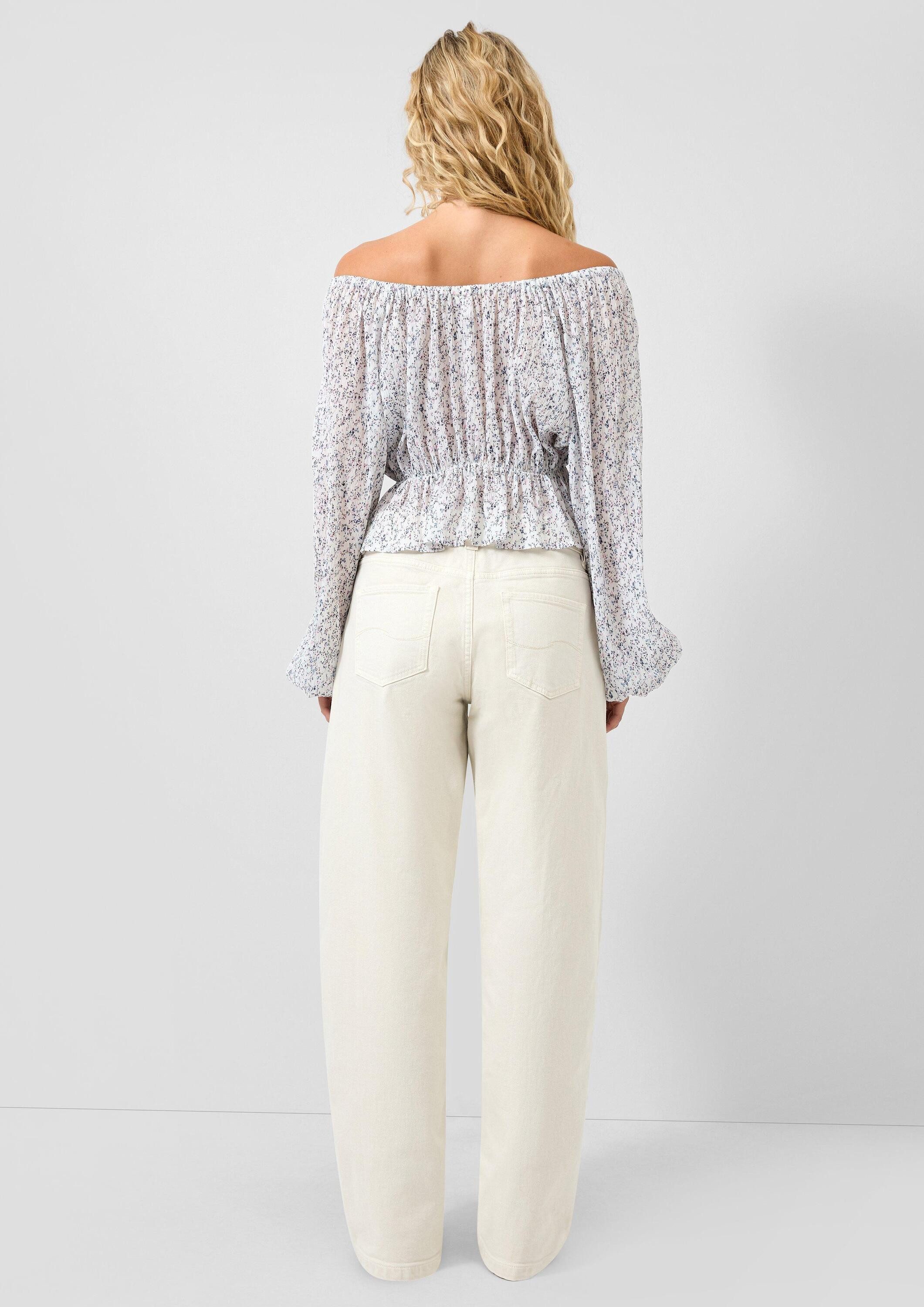 QS Weite Jeans Jeans-Hose Jeans Relaxed Fit / Mid Rise / Barrel Leg