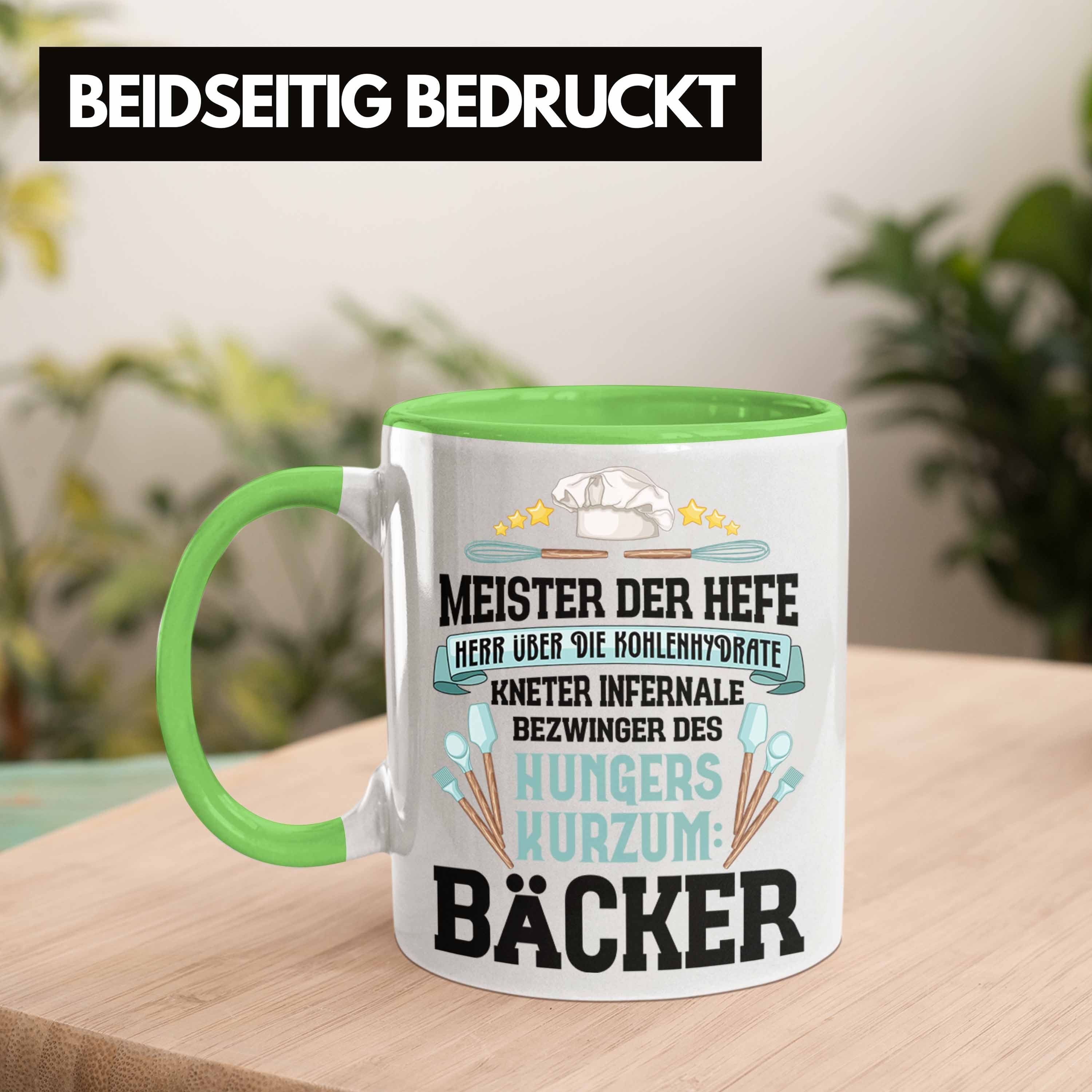 Trendation - Bäcker Spruch Bäckerin Geschenk Trendation Tasse mit Frauen Tasse grün Männer Geschenkidee