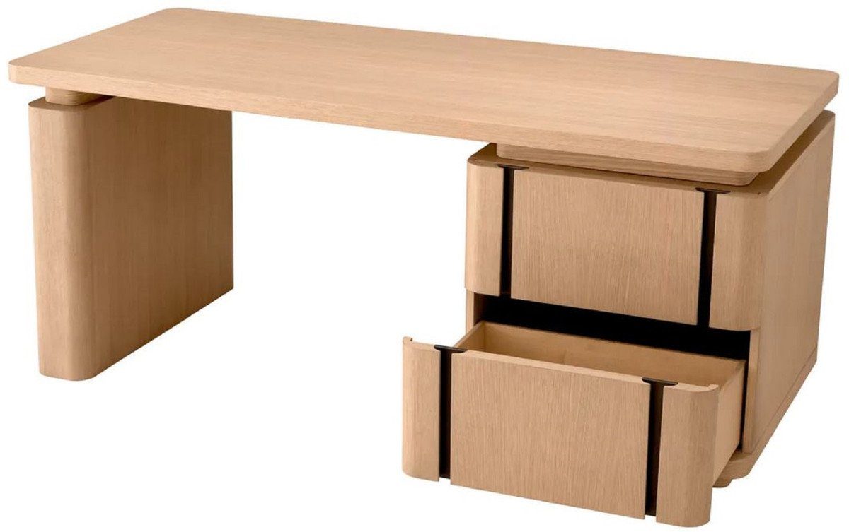 Schreibtisch Möbel Qualität - 80 / x - - Massivholz Bürotisch Möbel Einrichtung Büro Schreibtisch H. Luxus 76 - Bronze Luxus x cm - Casa Einrichtung Casa - Padrino Naturfarben Büro - Computertisch Luxus 180 Padrino Luxus