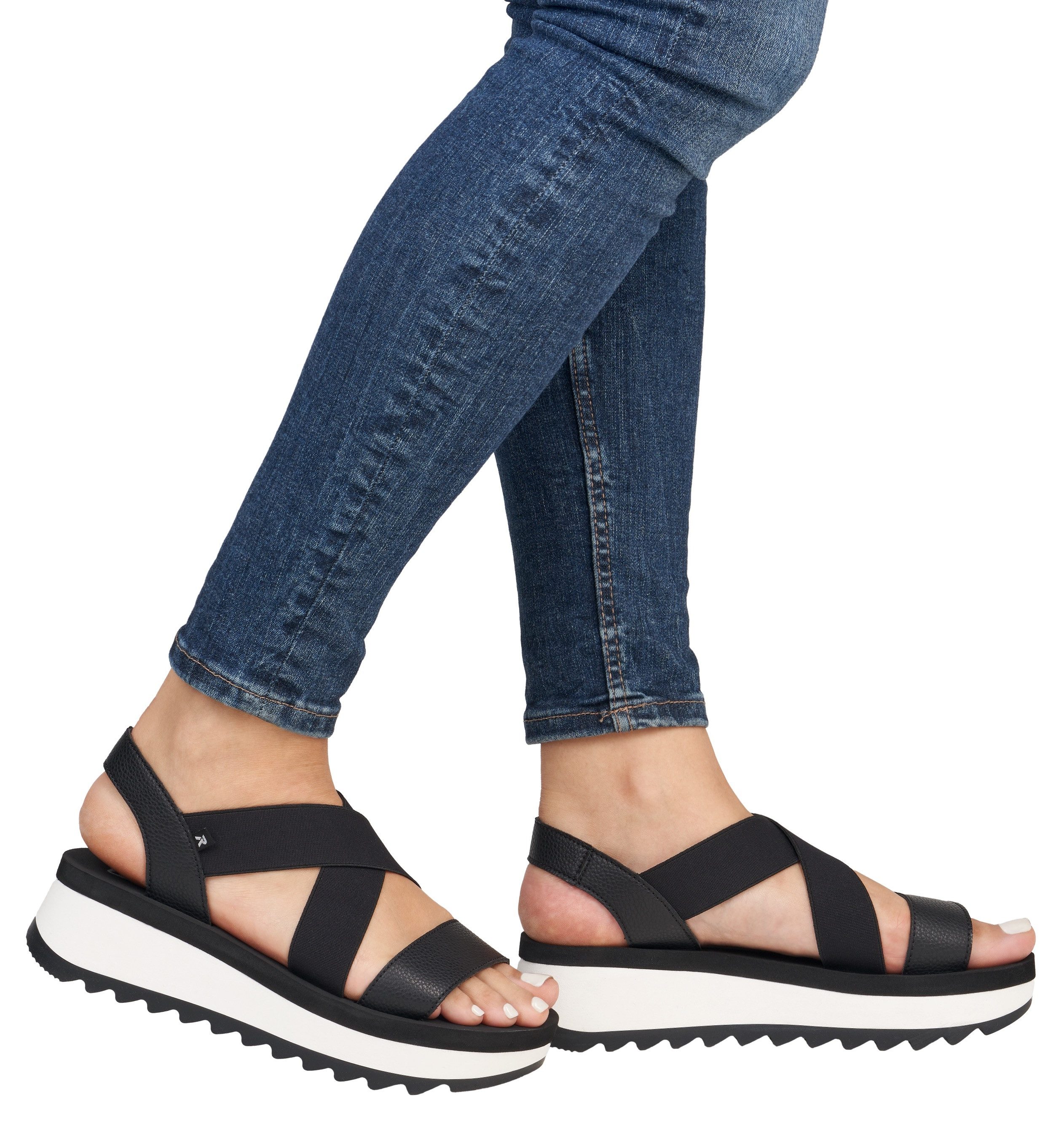 RIEKER Sport Plateausandale Riemchensandalette, Sommerschuh, Schlupfschuh günstig online kaufen