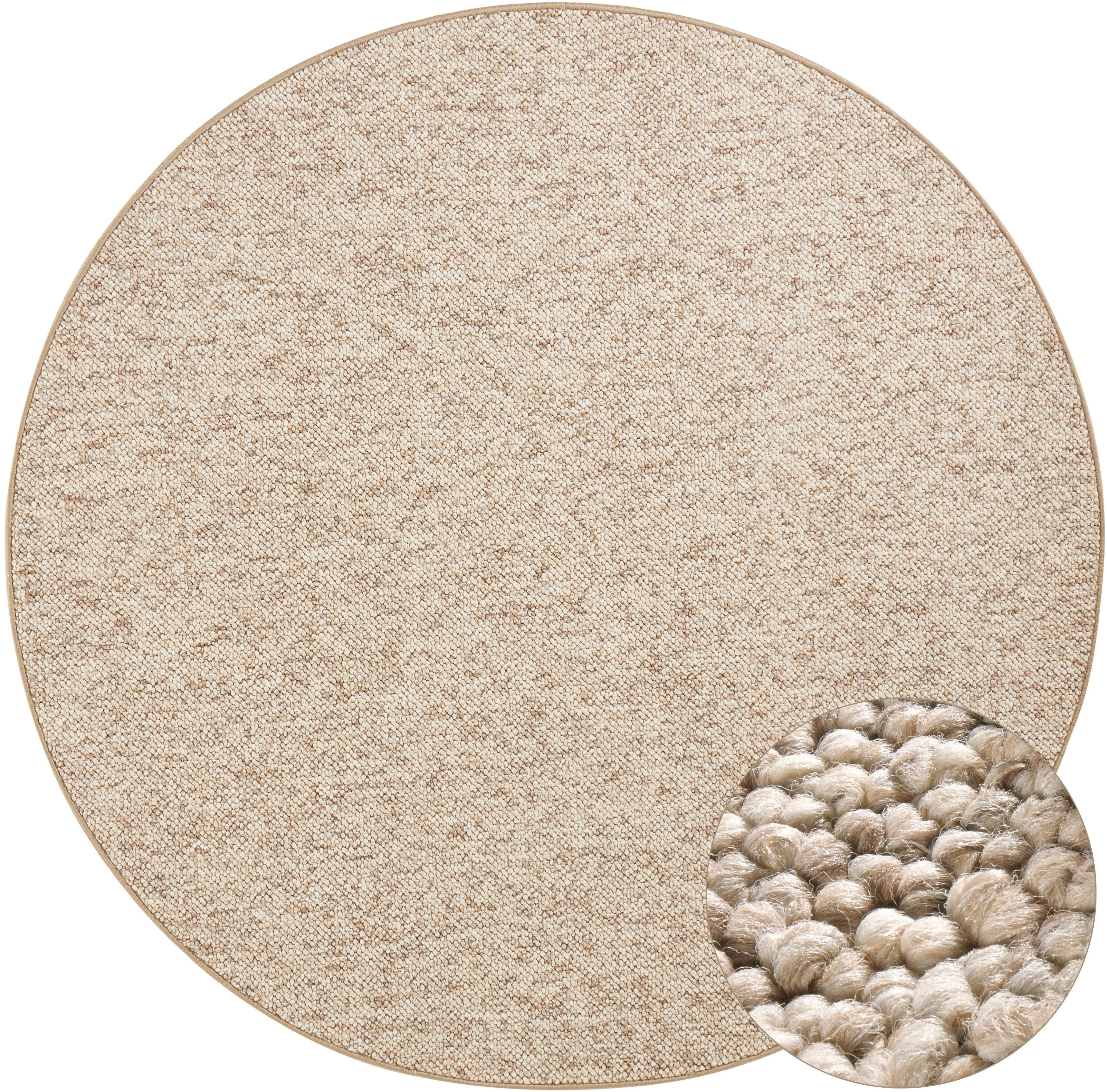 HANSE Home Teppich Wolly 2, rund, Höhe: 12 mm, Flachgewebe, Skandi, Woll-Op günstig online kaufen