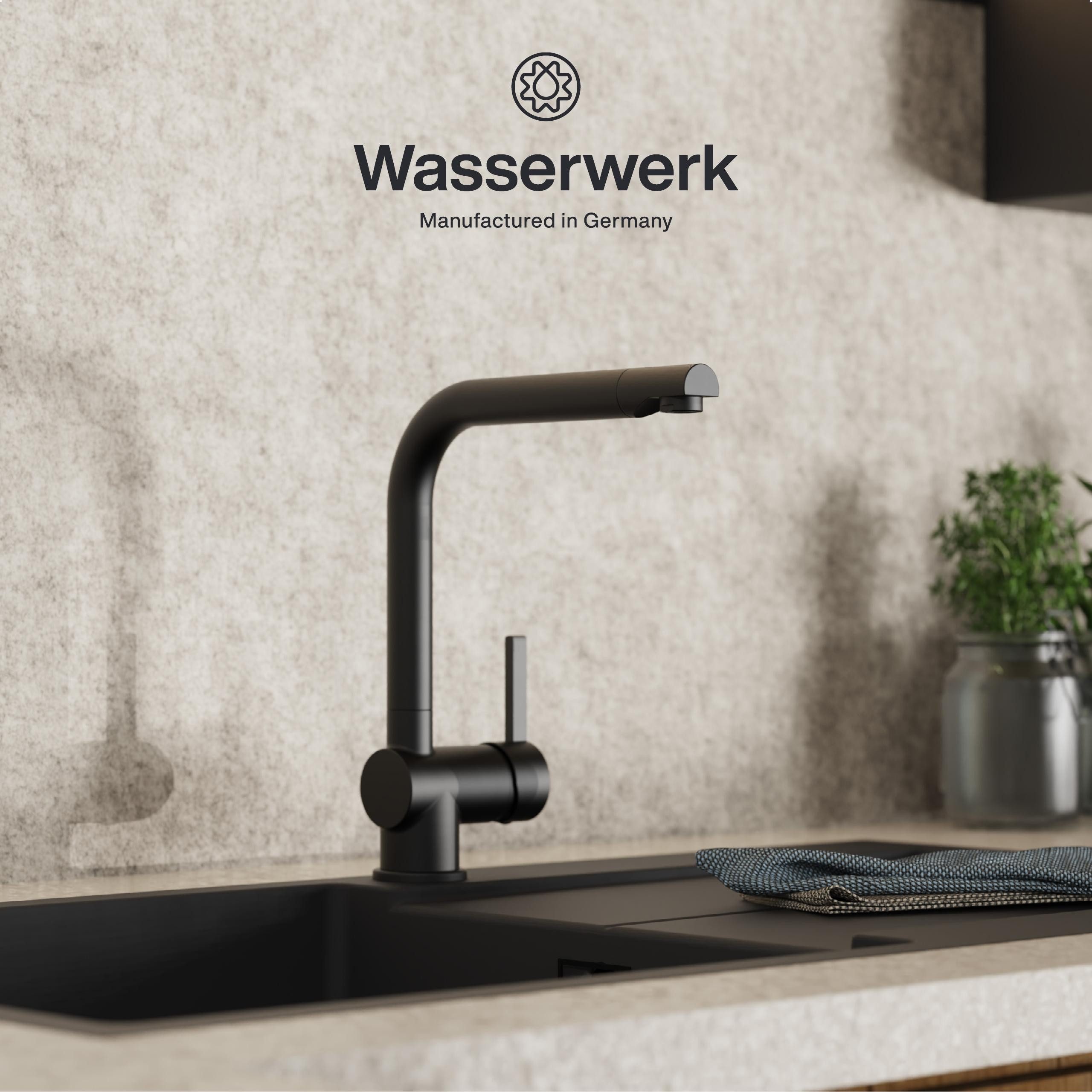 Thumbnail - WASSERWERK Spültischarmatur WK 4, Wasserhahn, Küche, Einhebelmischer 360° schwenkbar, Cold-Start-Funkt., geräuscharm
