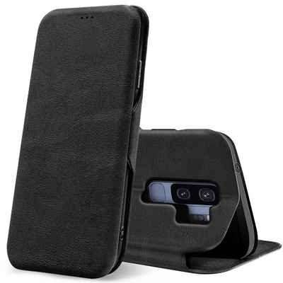 CoolGadget Handyhülle Business Premium Hülle für Samsung Galaxy S9 Plus 6,2 Zoll, Handy Tasche mit Kartenfach für Samsung S9+ Schutzhülle