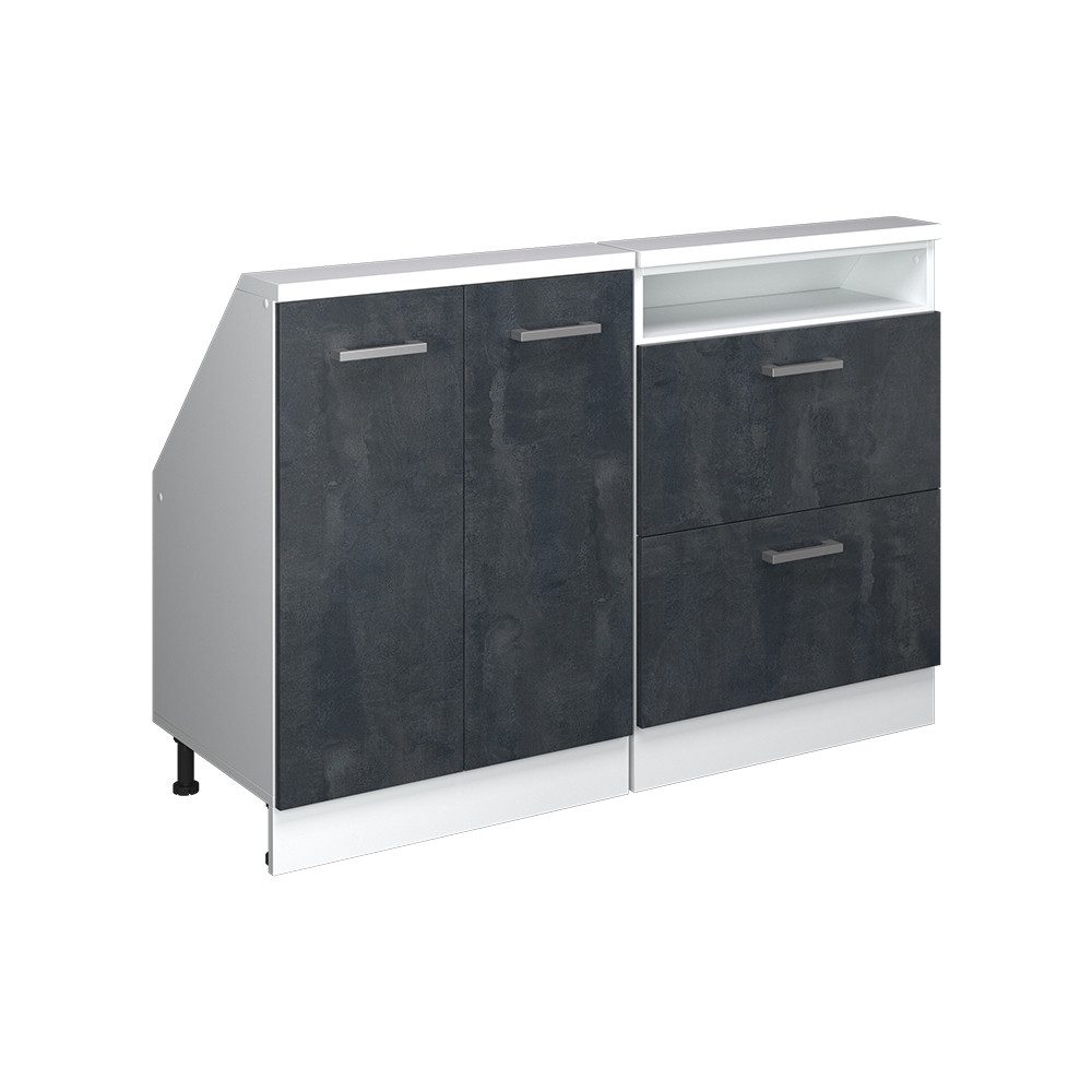 Vicco Unterschrank R-Line, Schwarz Beton/Weiß, 120 günstig online kaufen